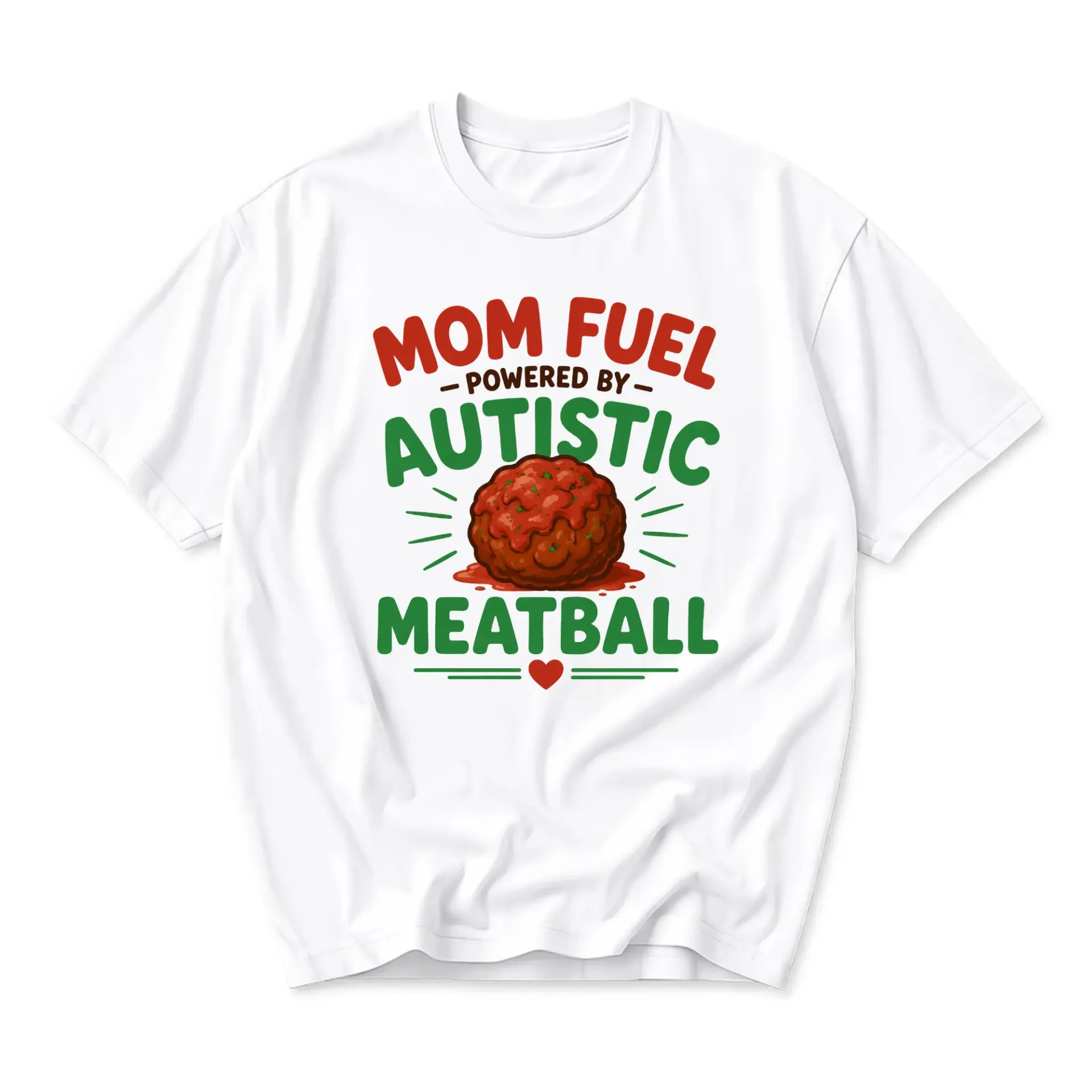 Graphic Tee Unisex Crew Neck Shirt Featuring Mom Powered by Autistic