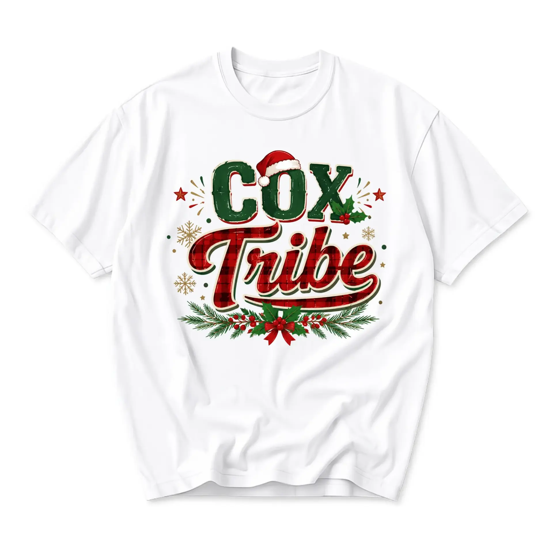 Funny Shirt Cox Tribe Christmas Holiday Graphic Tee Unisex Casual Apparel for Winter Family Gatherings White