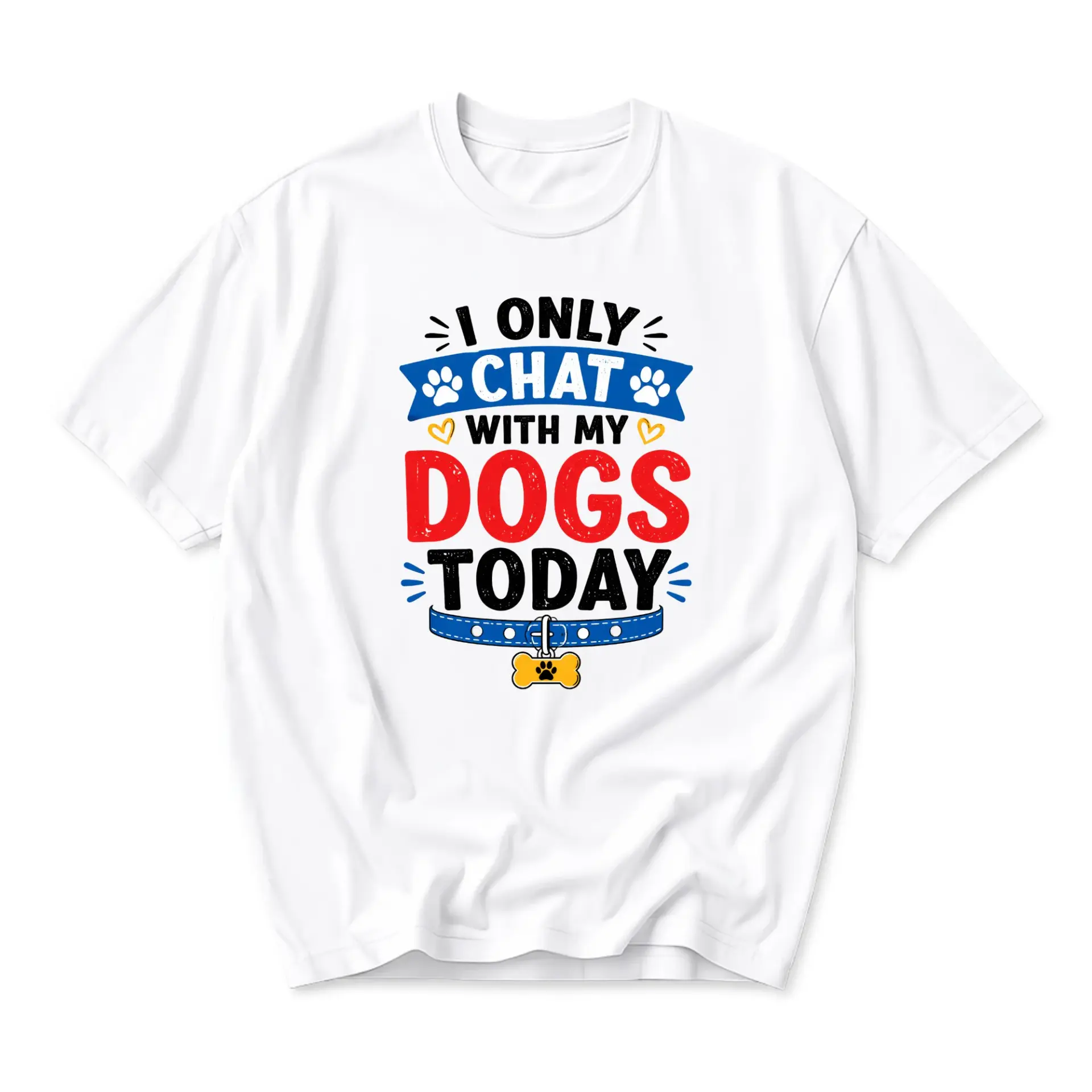 Funny Shirt I Only Chat with My Today Graphic Tee Unisex Casual Cotton Crew