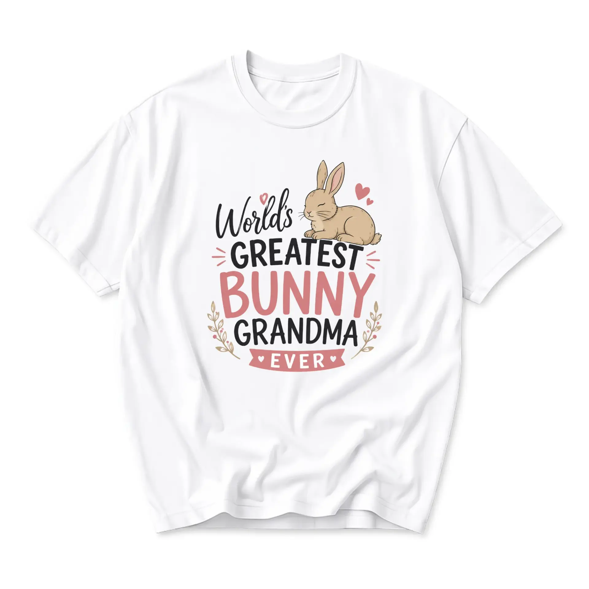 Funny Shirt World's Greatest Bunny Grandma Ever Graphic Tee Unisex Crew