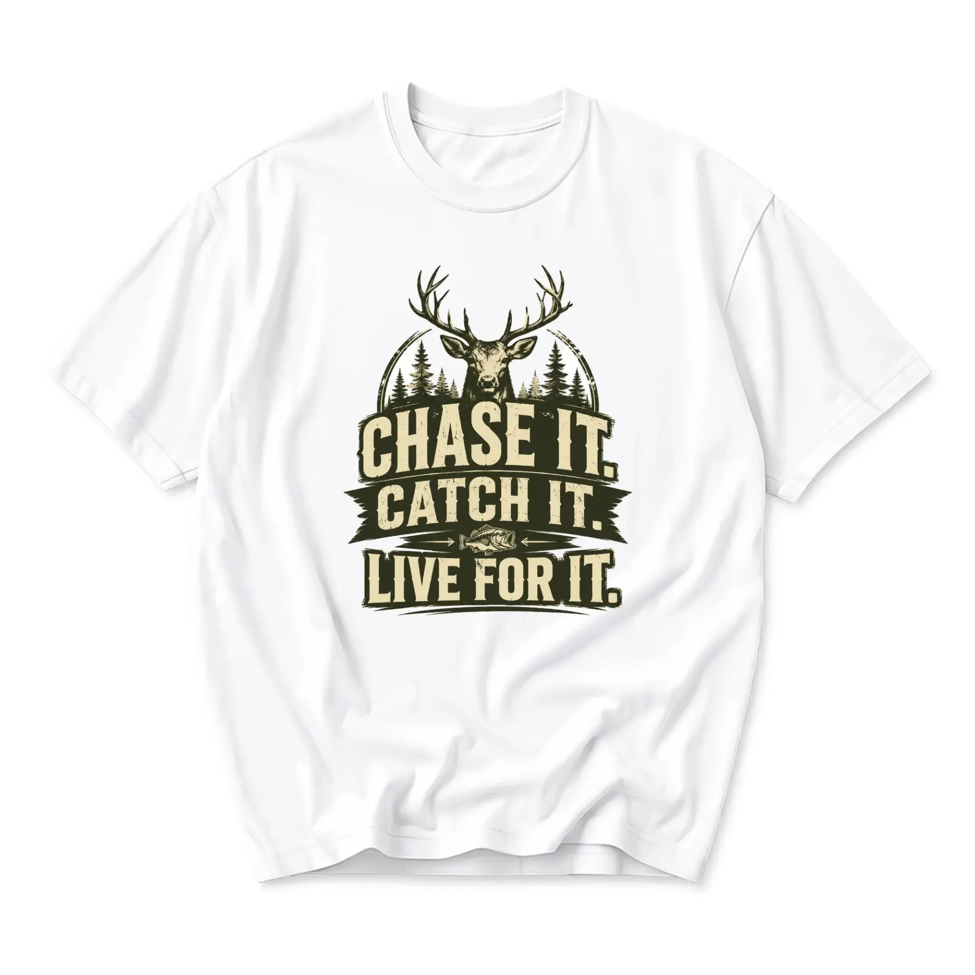 Graphic Tee Unisex Hunting and Fishing Enthusiast Shirt Featuring Deer