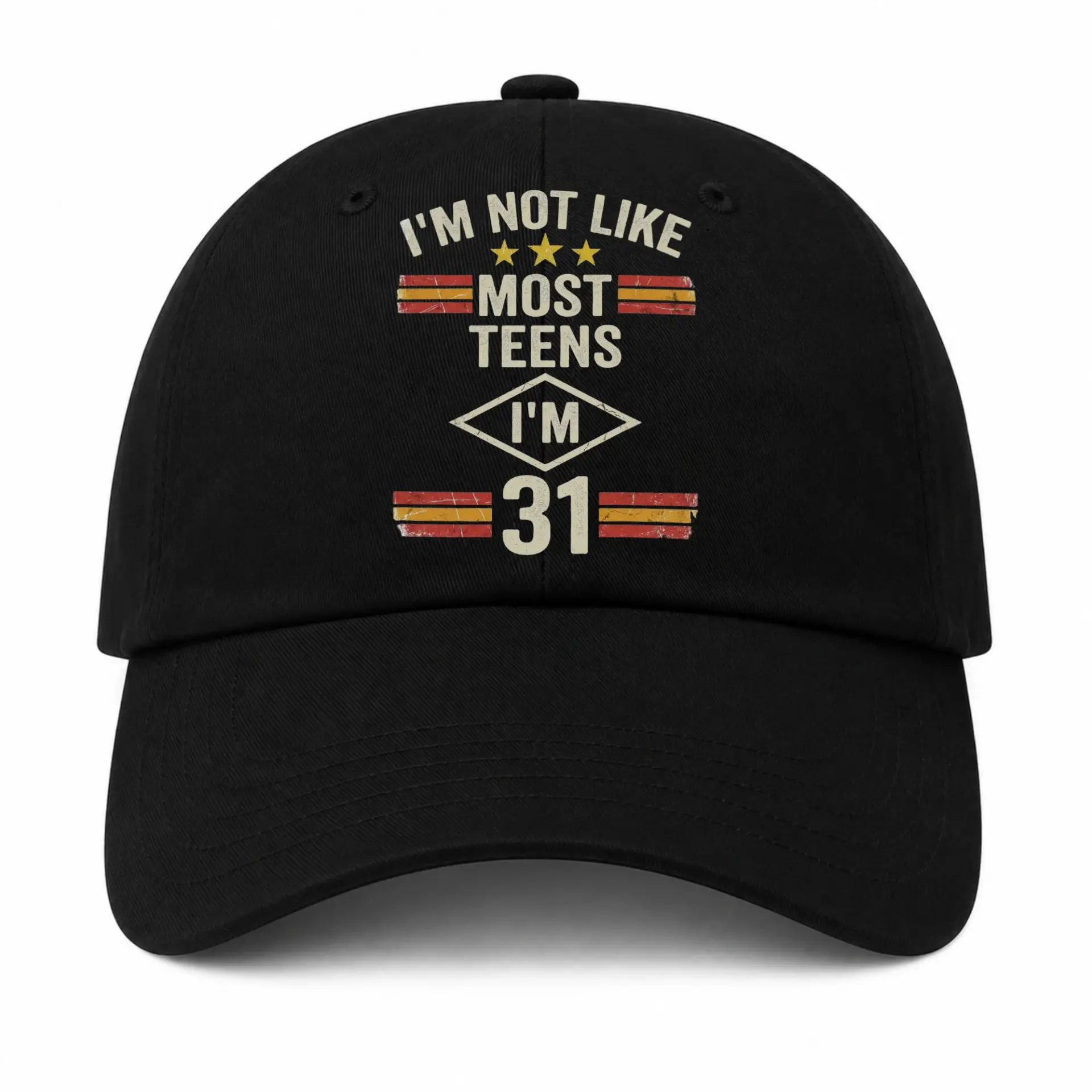 Baseball Cap Turning 31 Funny Birthday Gift Embroidered Cotton Hat