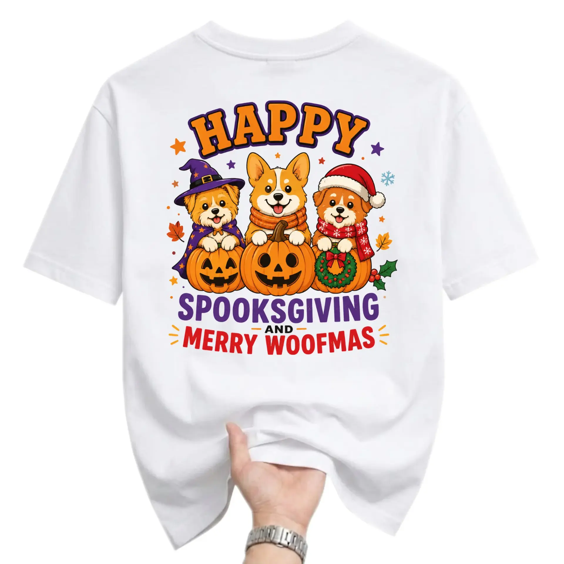 Funny Shirt Holiday Graphic Tee Seasonal Dog Lover Print Unisex Casual Crew