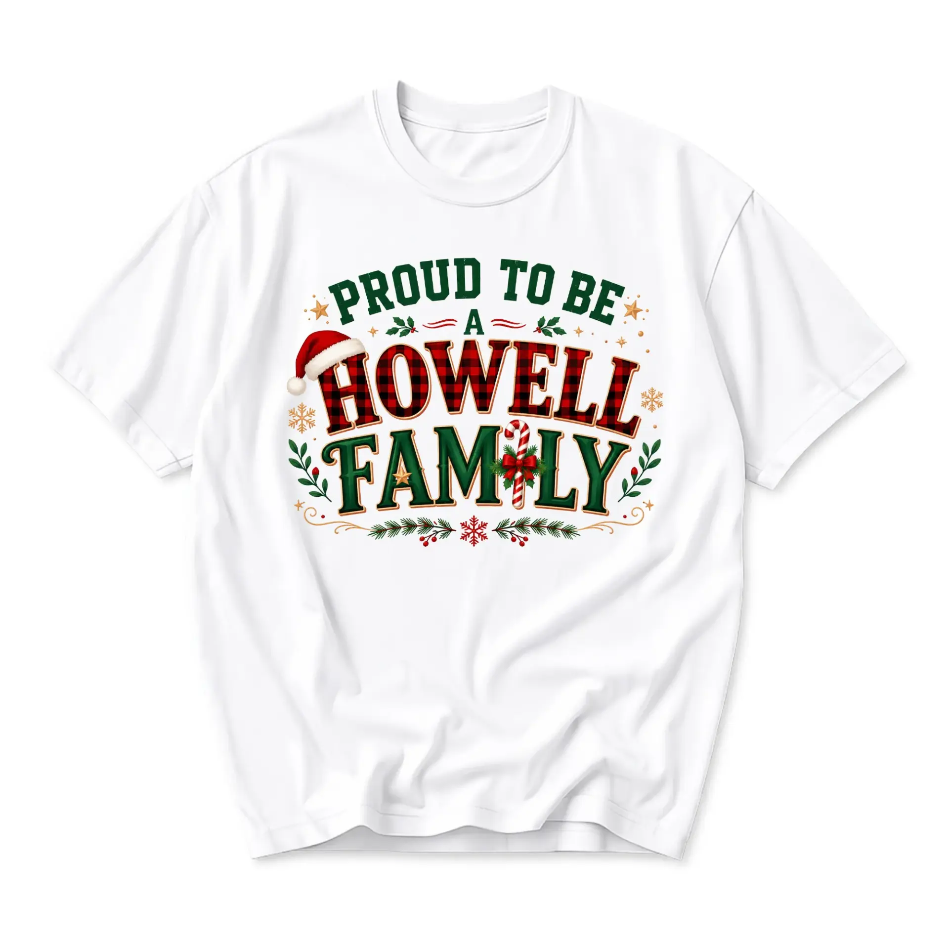 Graphic Tee Proud to Be a Howell Family T-Shirt Seasonal Holiday Unisex Crew Neck Casual Everyday Short Sleeve Top