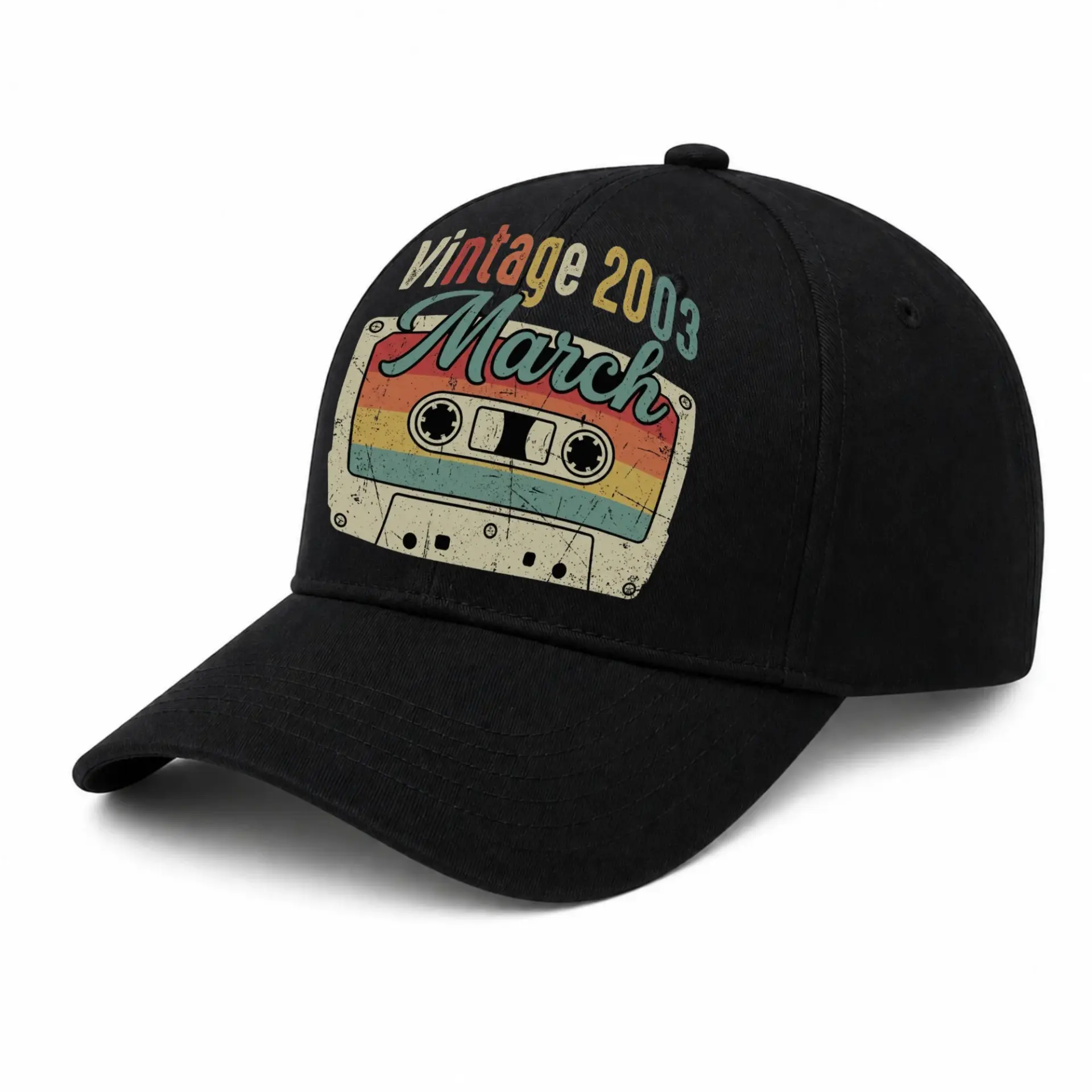 Baseball Cap Vintage March 2003 Cassette Tape Design Dad Hat Unisex