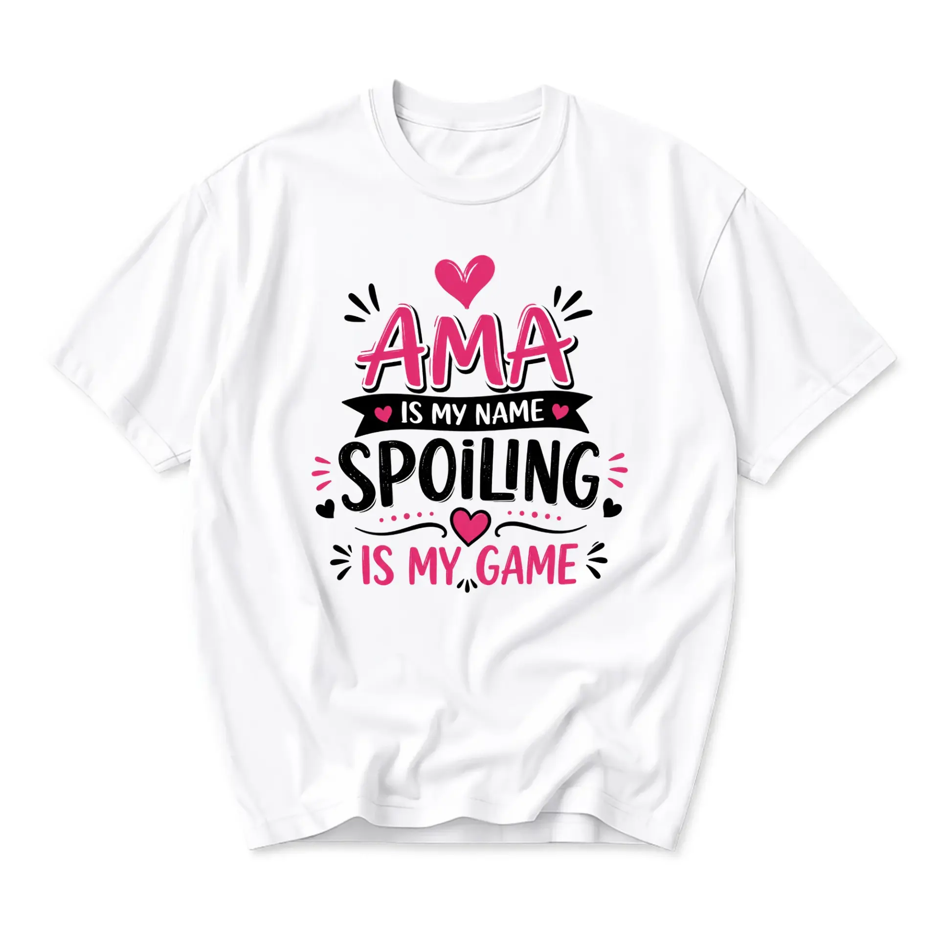 Funny Shirt Ama Is My Name Spoiling Is My Game Graphic Tee Unisex Casual