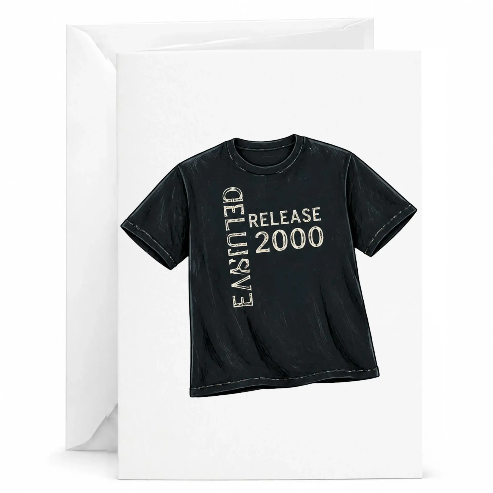 Funny Birthday Card Release 2000 Shirt Design Retro Theme Graphic Greeting Card for Milestone Year Celebration