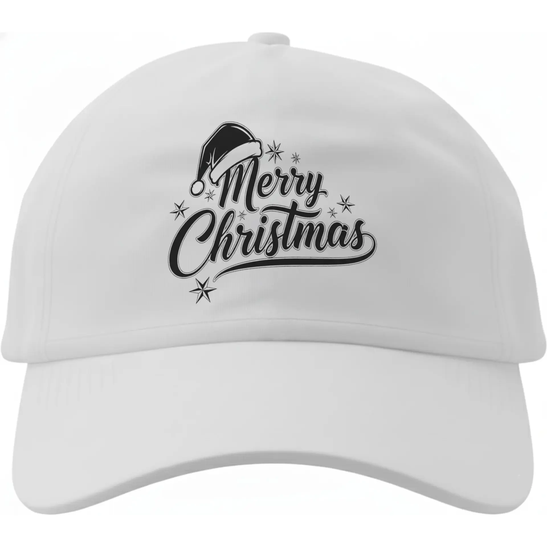 Baseball Cap Merry Christmas Graphic Hat Seasonal Holiday Headwear for Men and Women with Pre Curved Visor and Adjustable Fit