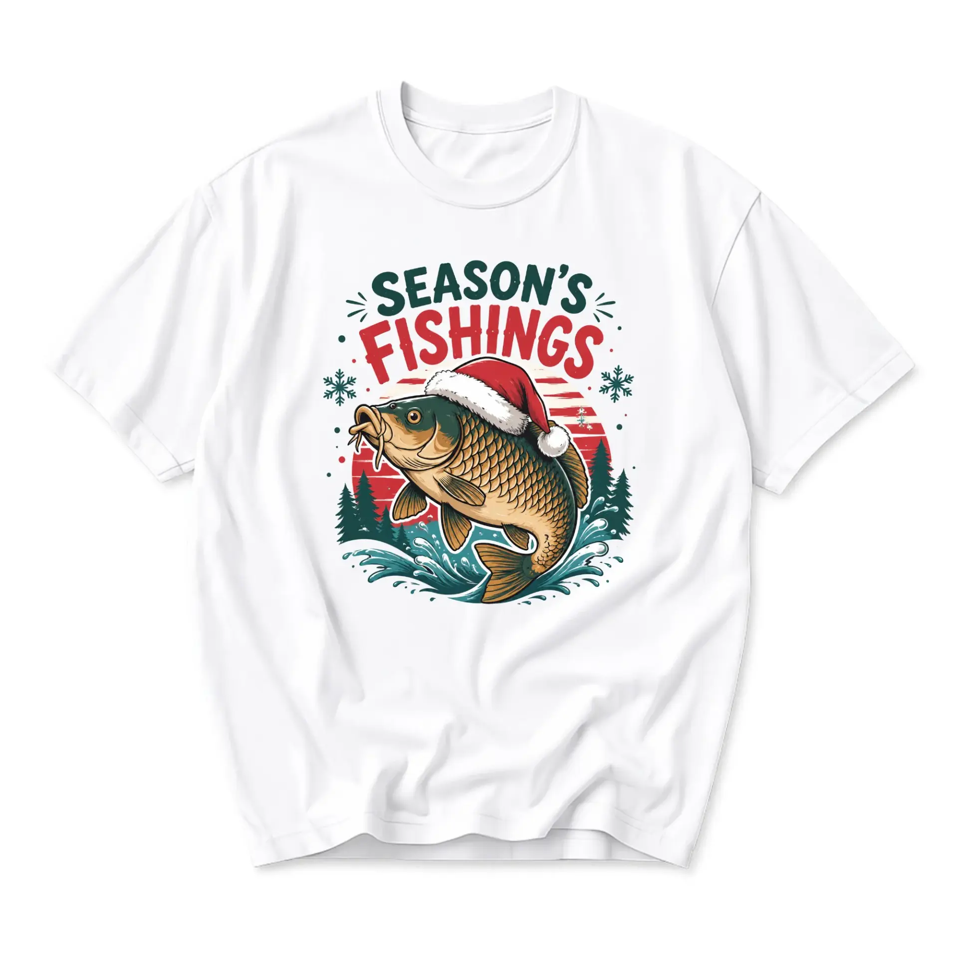 Funny Shirt Season's Fishings Graphic Tee Unisex Crew Neck Short Sleeve