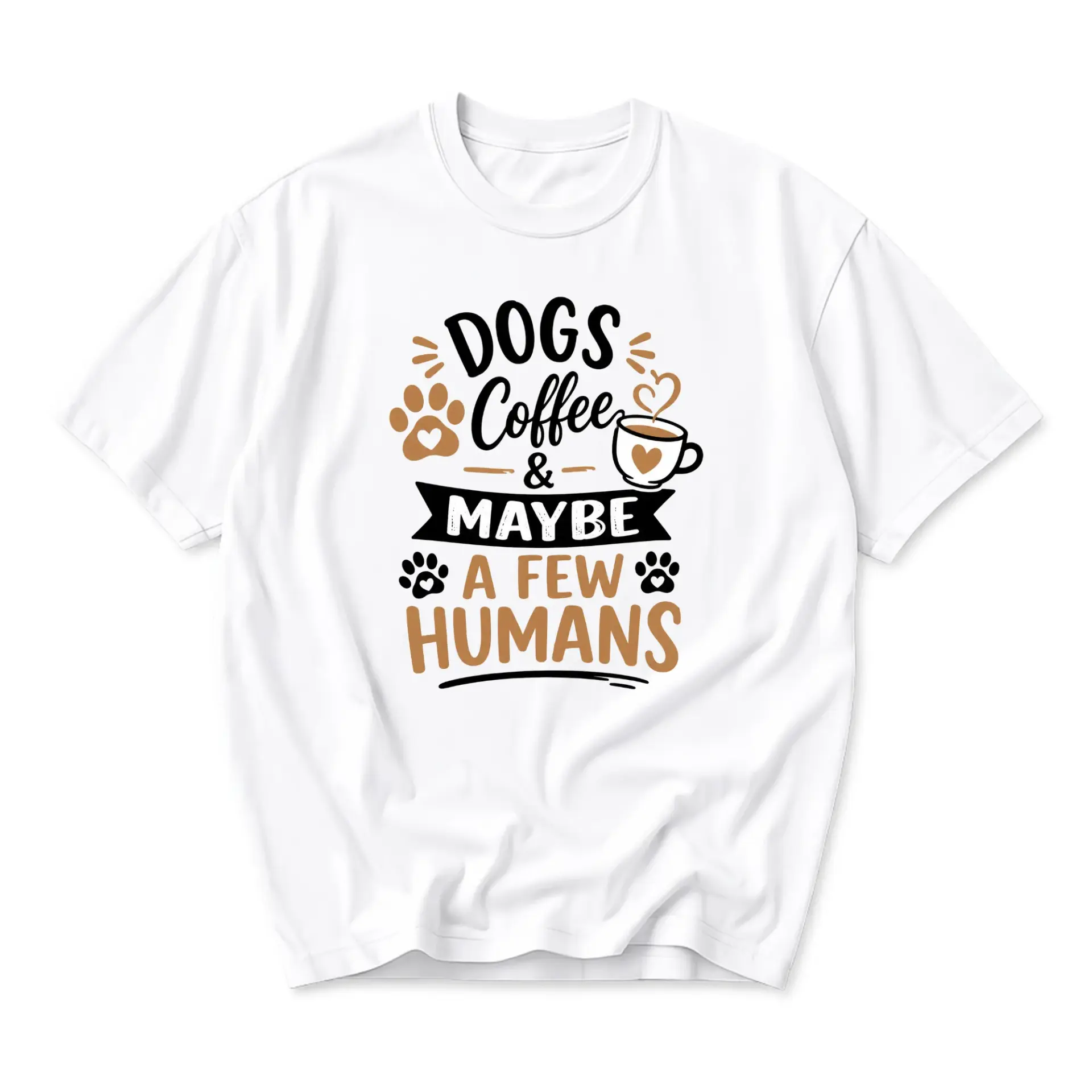 Funny Shirt Coffee and Maybe Graphic Tee Unisex Crew Neck Casual Everyday