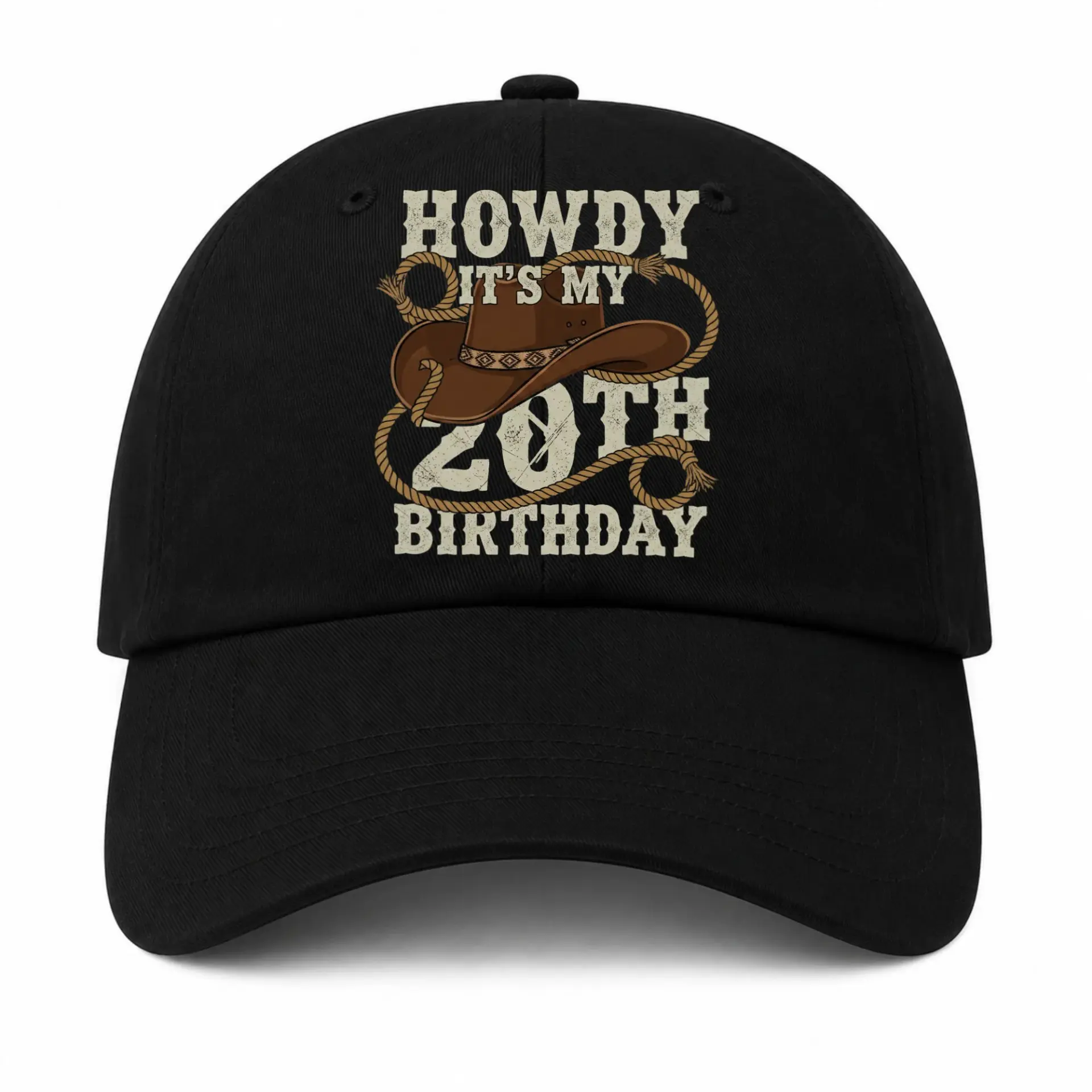 Baseball Cap Howdy 20th Birthday Western Cowboy Hat Graphic Hat