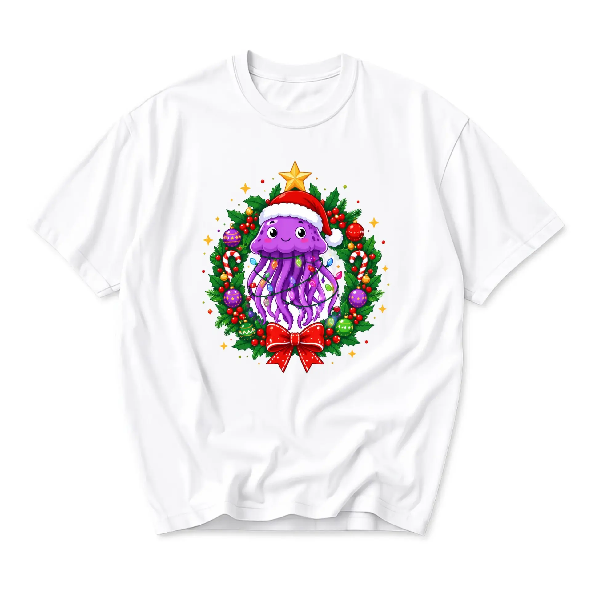 Graphic Tee Unisex Short Sleeve Crew Neck Top Featuring Cute Purple