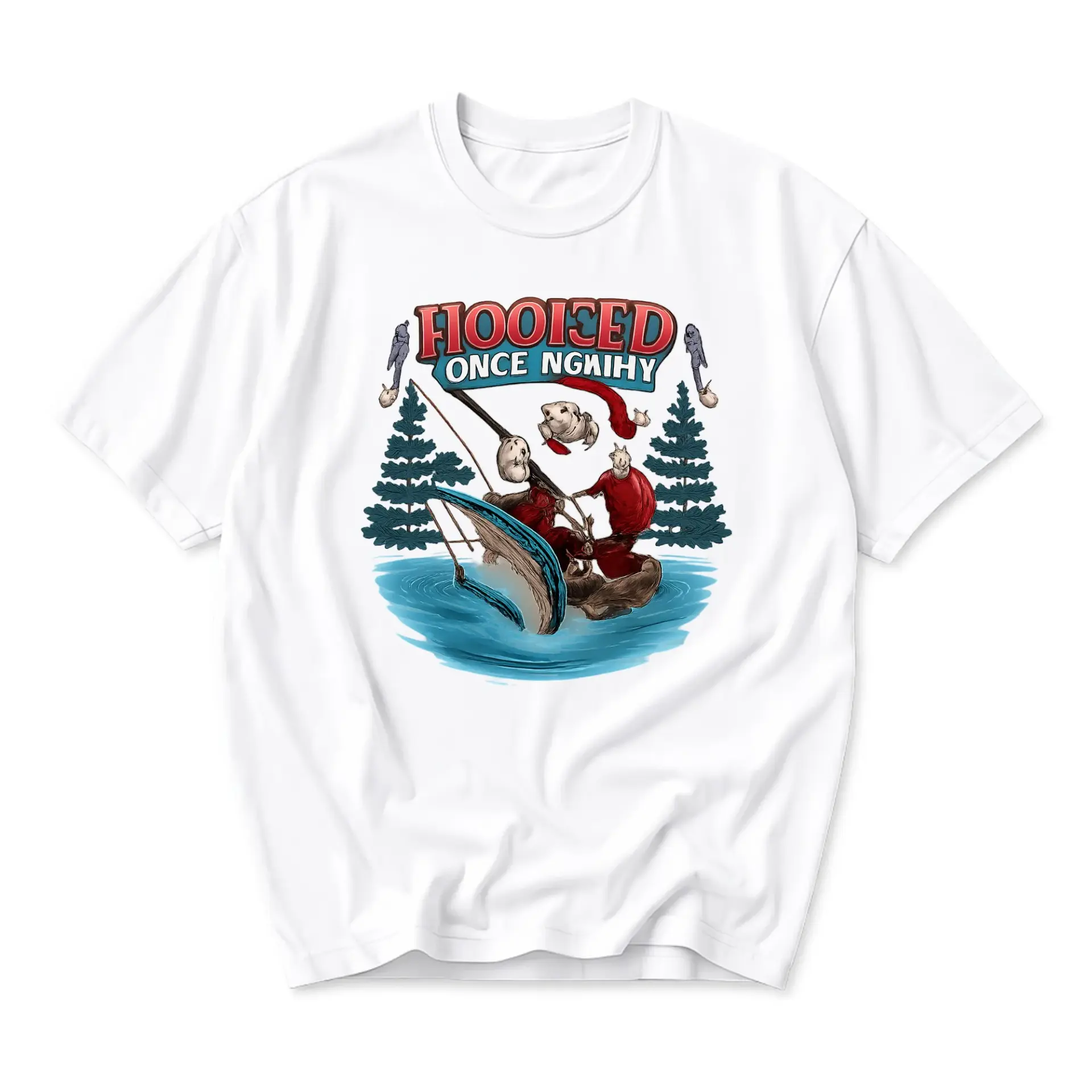 Funny Shirt Fishing Graphic Tee Unisex Short Sleeve Crew Neck Cotton Blend Apparel for Outdoor Enthusiasts