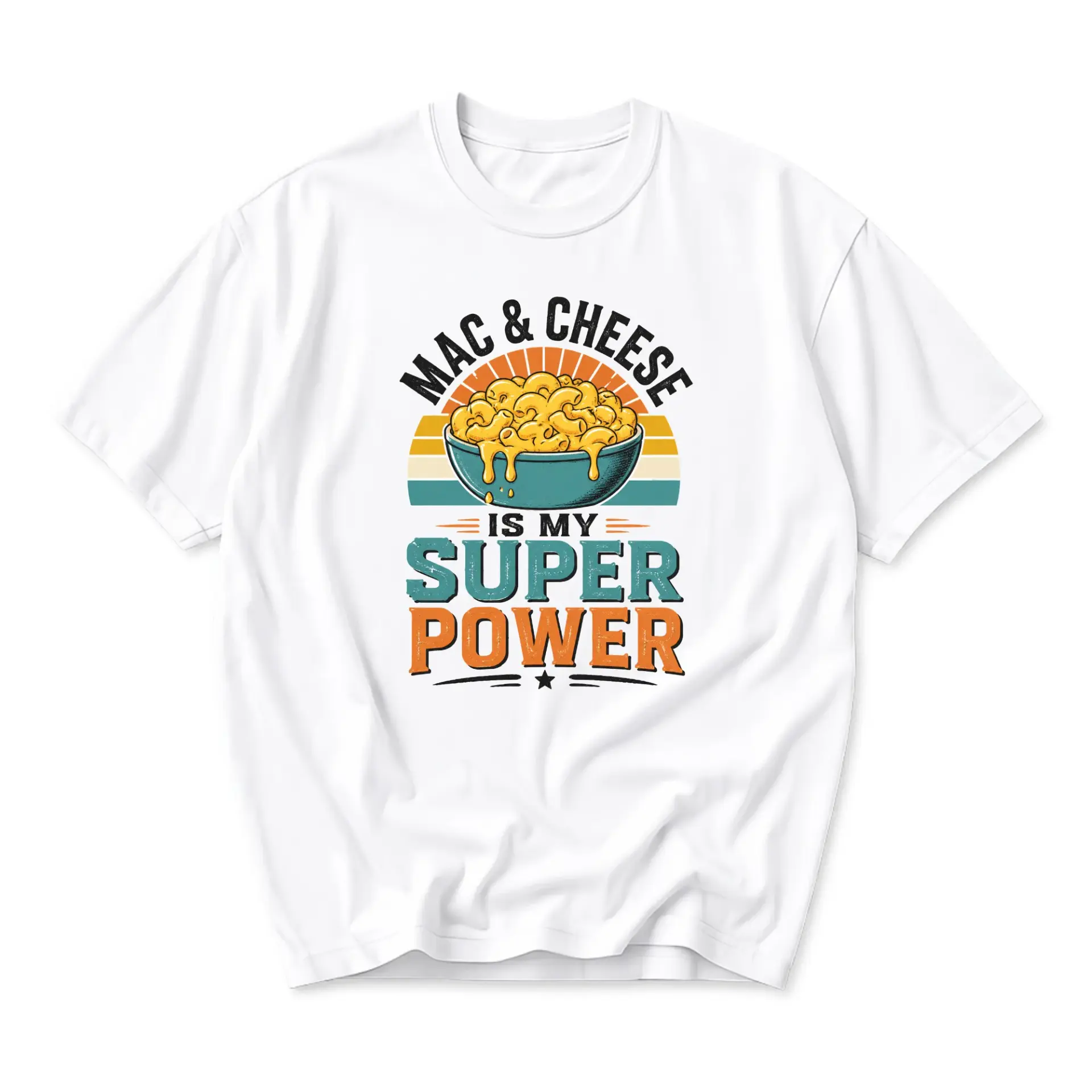 Funny Shirt and Cheese Is My Super Graphic Tee Unisex Cotton Crew Neck