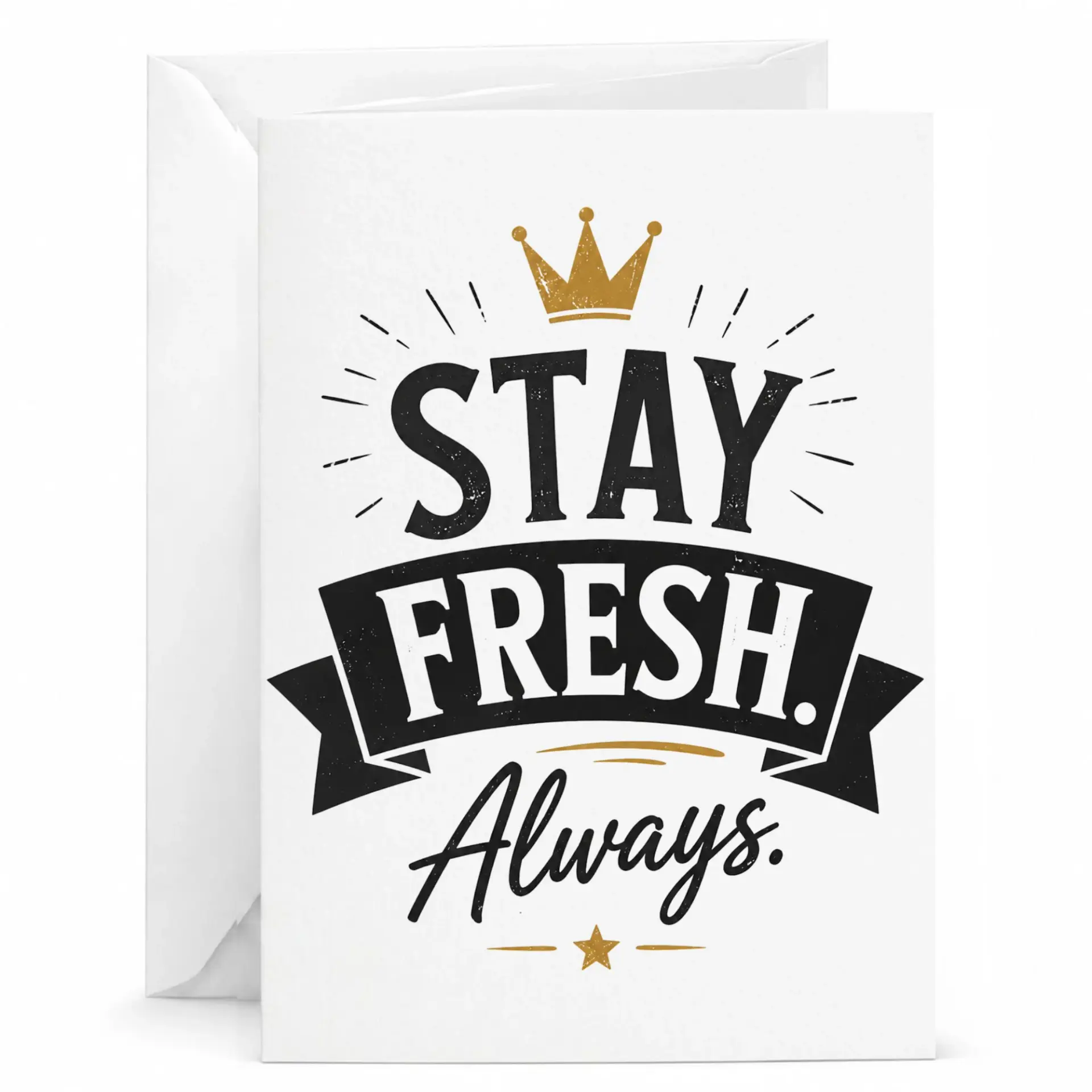 Greeting Card Stay Always Inspirational Quote Typography Design for Any Occasion or Milestone