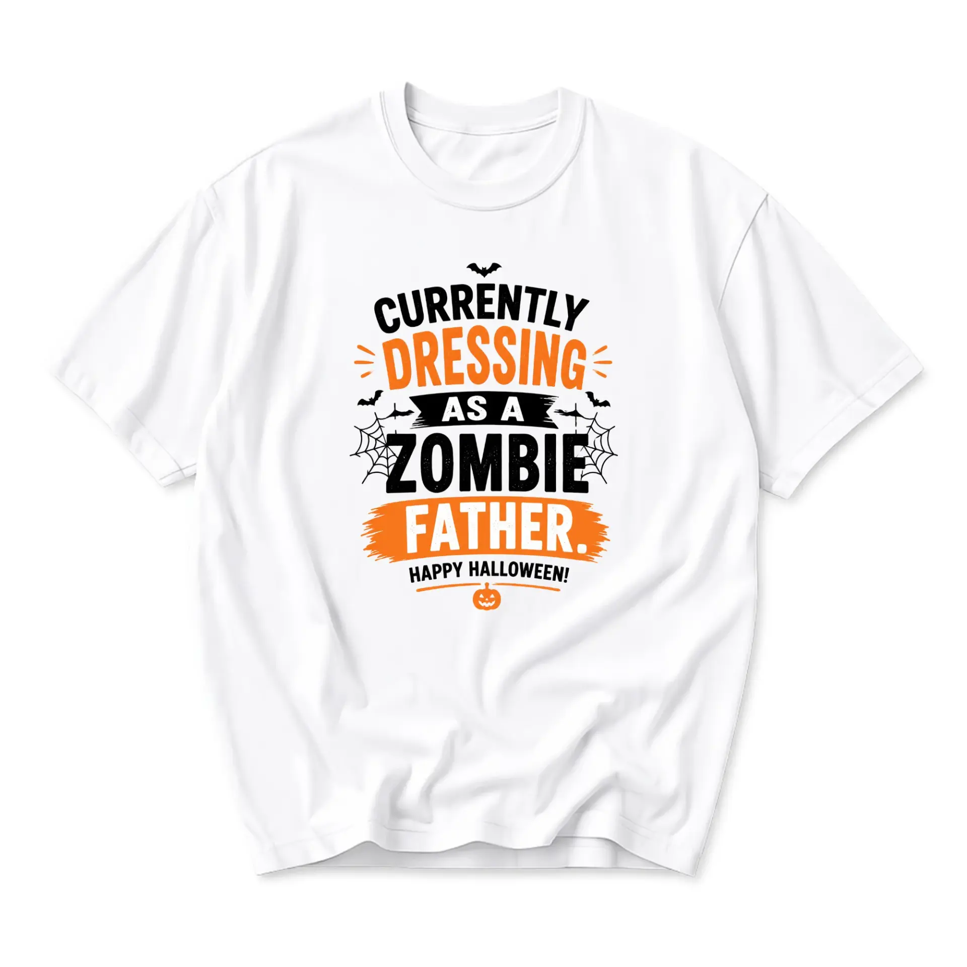 Funny Shirt Currently Dressing as a Zombie Father Graphic Tee Unisex Casual Apparel for Seasonal Holiday Enthusiasts