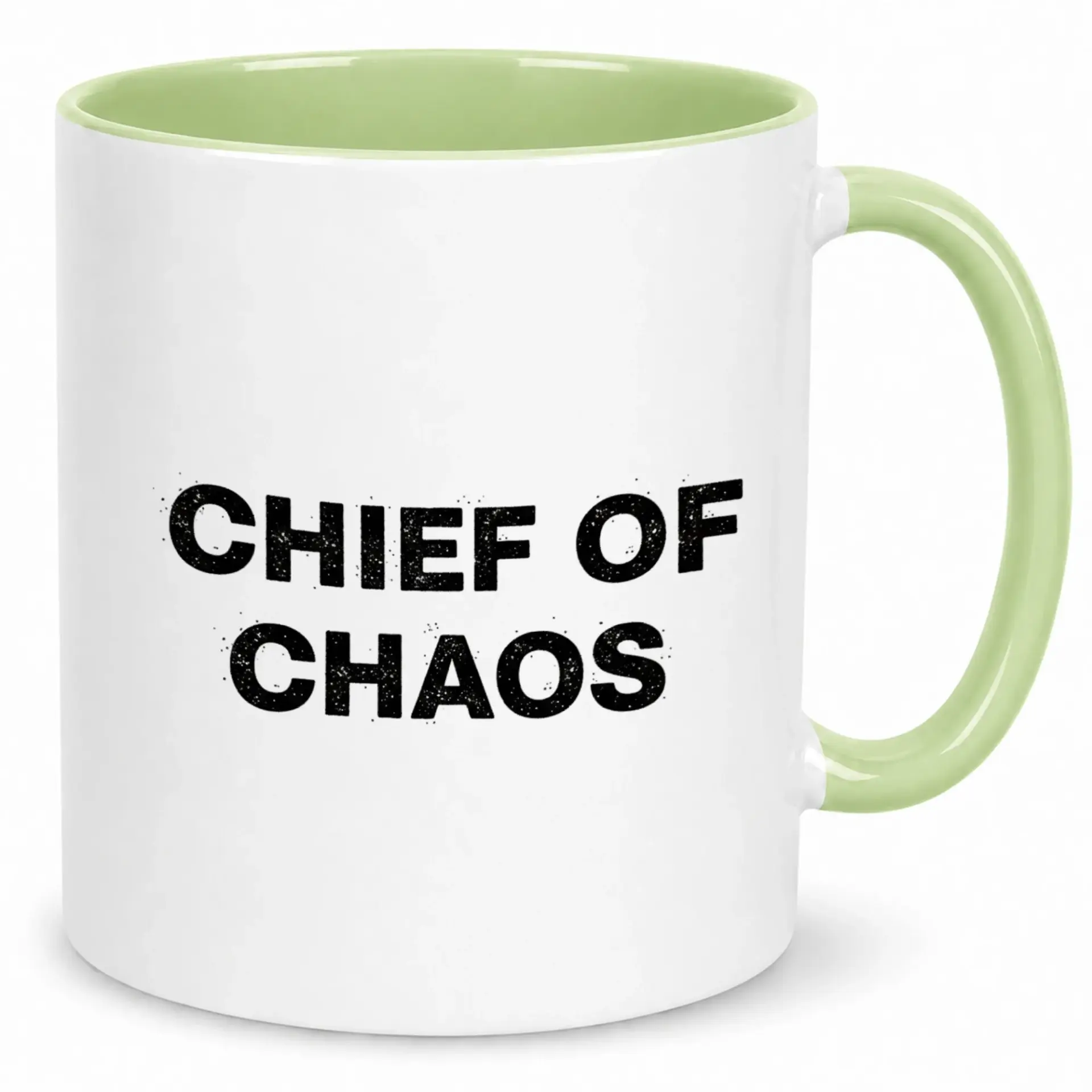 Funny Coffee Mug Ceramic Drinkware with Humorous 'chief of Chaos' Print Design and Comfortable Handle Ideal Present for Managers or Organized Mess Leaders