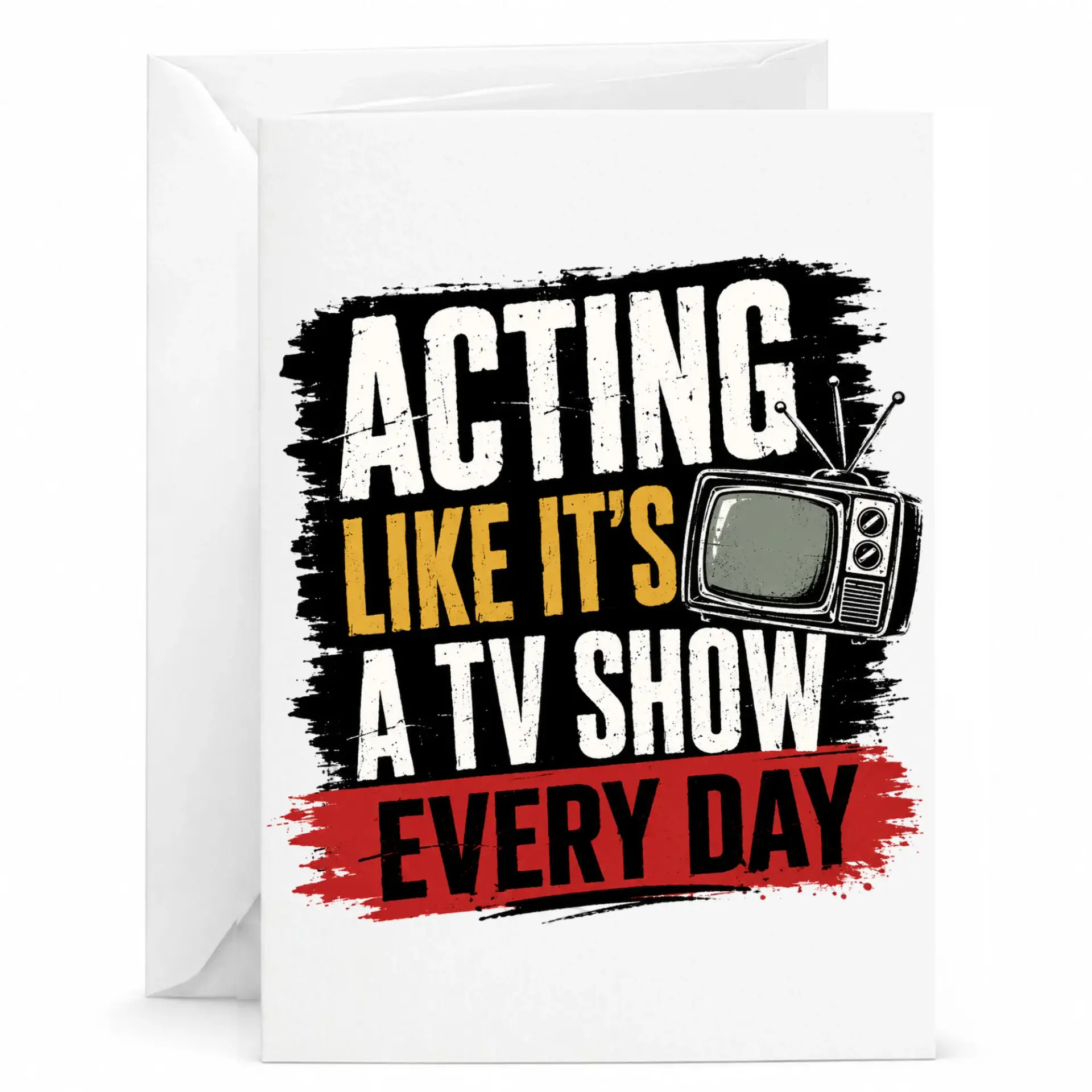 Funny Greeting Card Acting Like It Is a Tv Show Humor