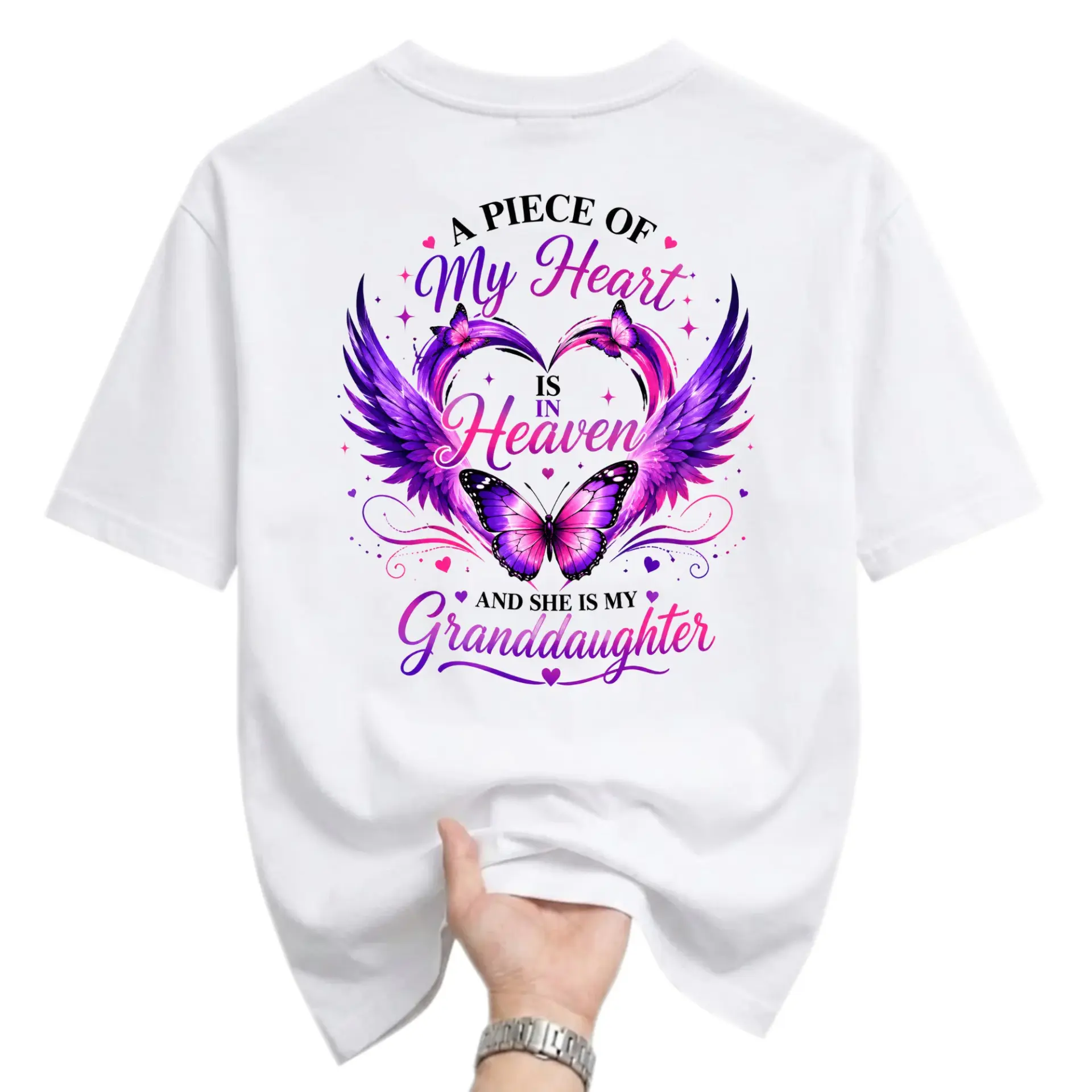 Graphic Tee a Piece of My Heart Is in Heaven and My Granddaughter Memorial