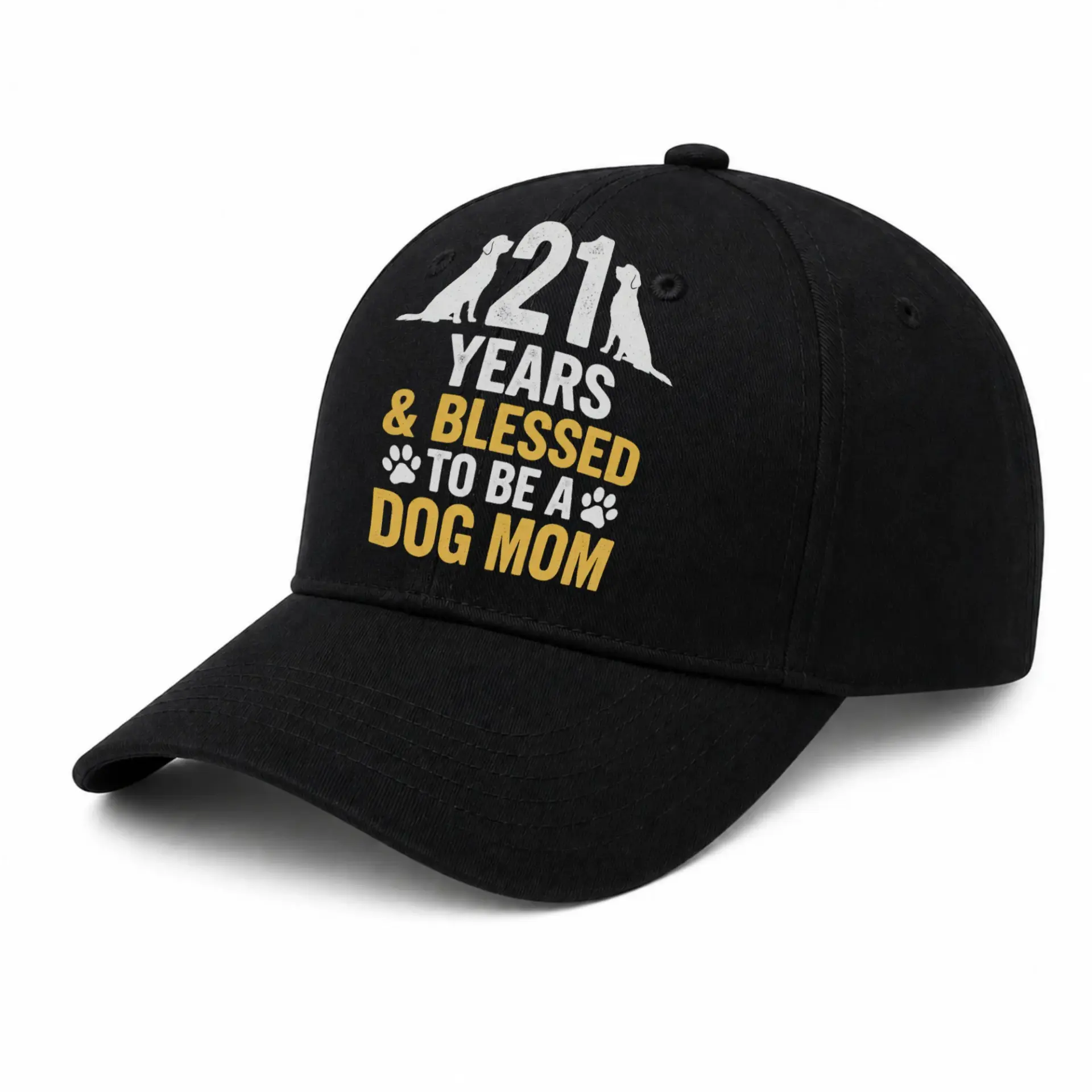 Vinyl Sticker Pack 21 Years and Blessed to Be a Dog Mom Decals for Water Bottles Laptops and Journals Set of Three Pieces