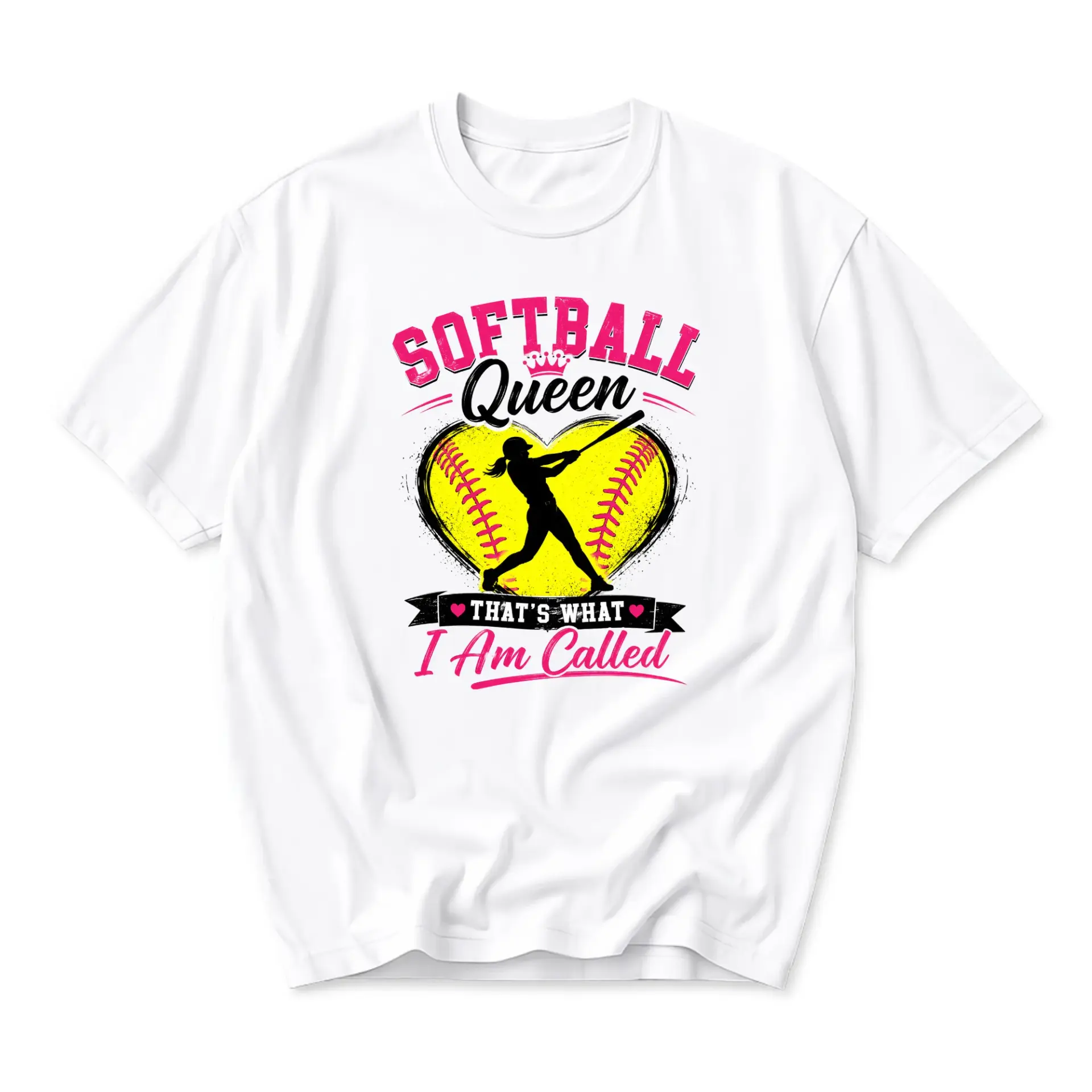 Funny Shirt Softball Queen That Is What I Am Called Graphic Tee for Sports Enthusiasts Casual Comfortable Crewneck Top