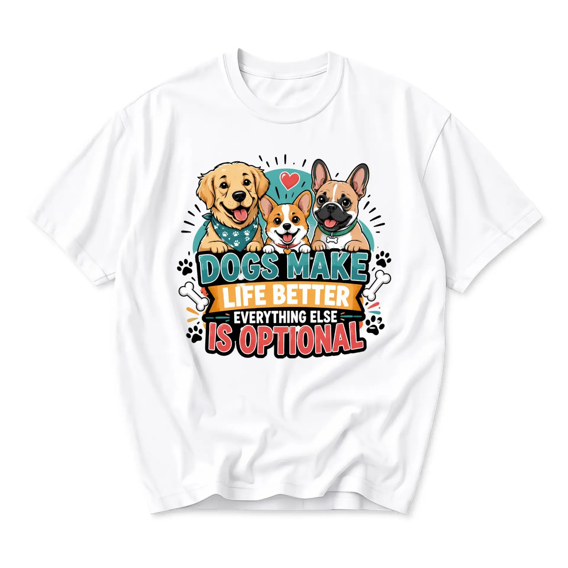 Graphic Tee Make Life Better Everything Is Optional Unisex Crew Neck Casual