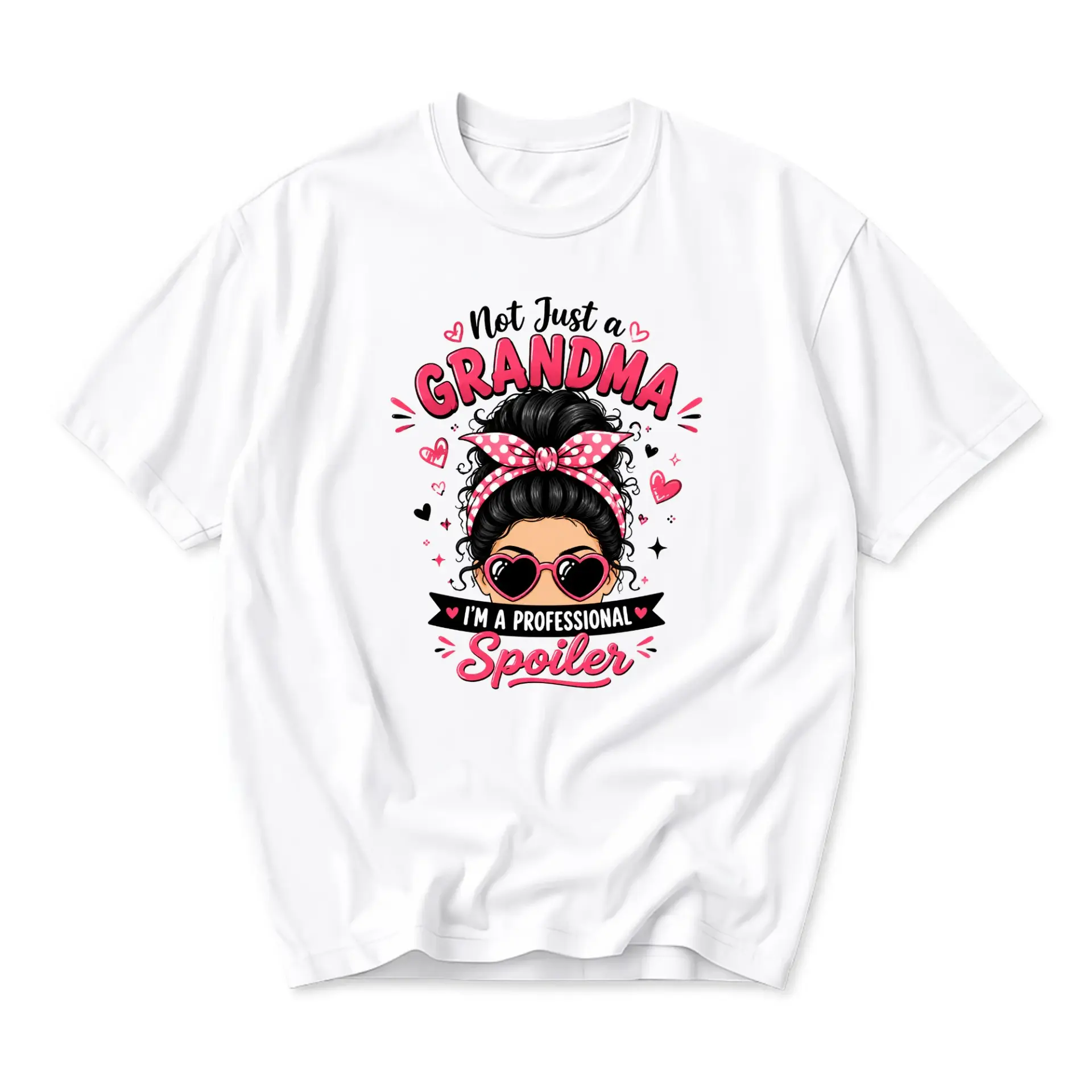 Funny Shirt Not Just a Grandma I Am a Professional Spoiler Graphic Printed Unisex Crew Neck Casual Everyday T-Shirt