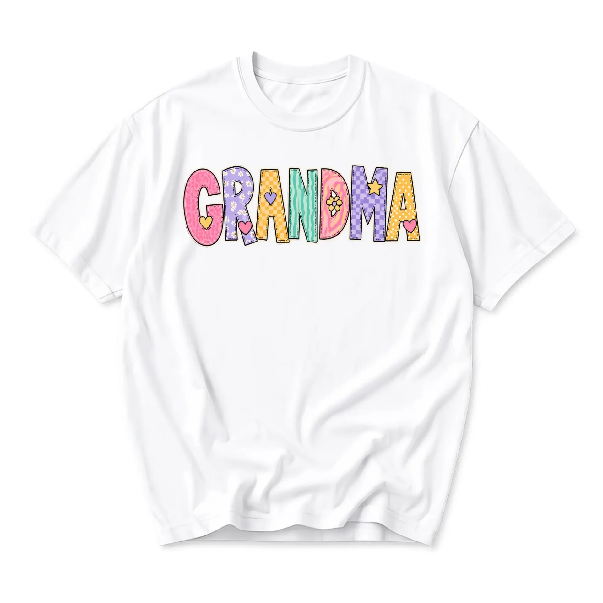 Graphic Tee Unisex Crew Neck Short Sleeve Shirt Featuring Colorful Retro