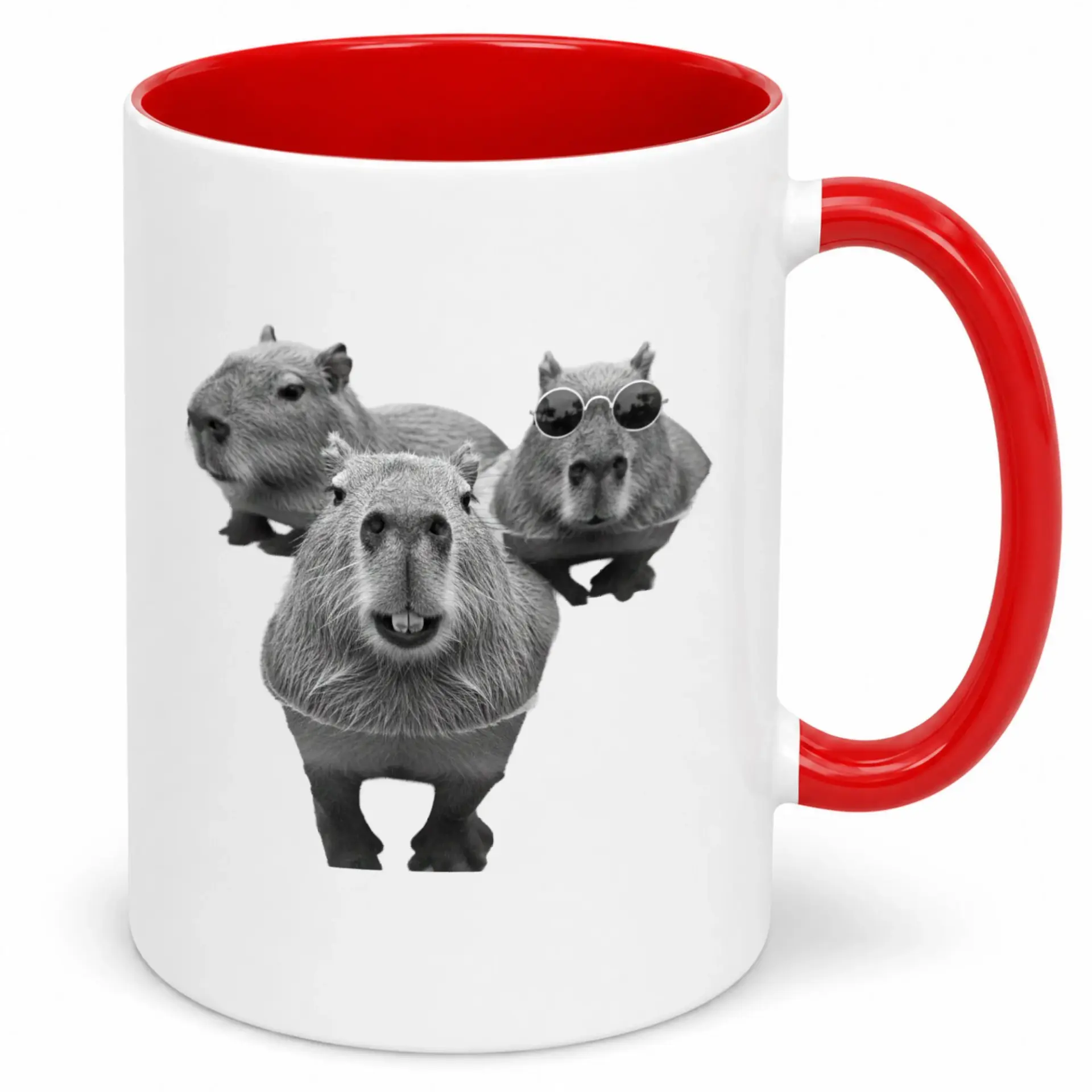 Funny Capybara Coffee Mug with Sunglasses Design, Humorous Animal Ceramic Cup for Home or Office, Unique Gift for Animal Lovers