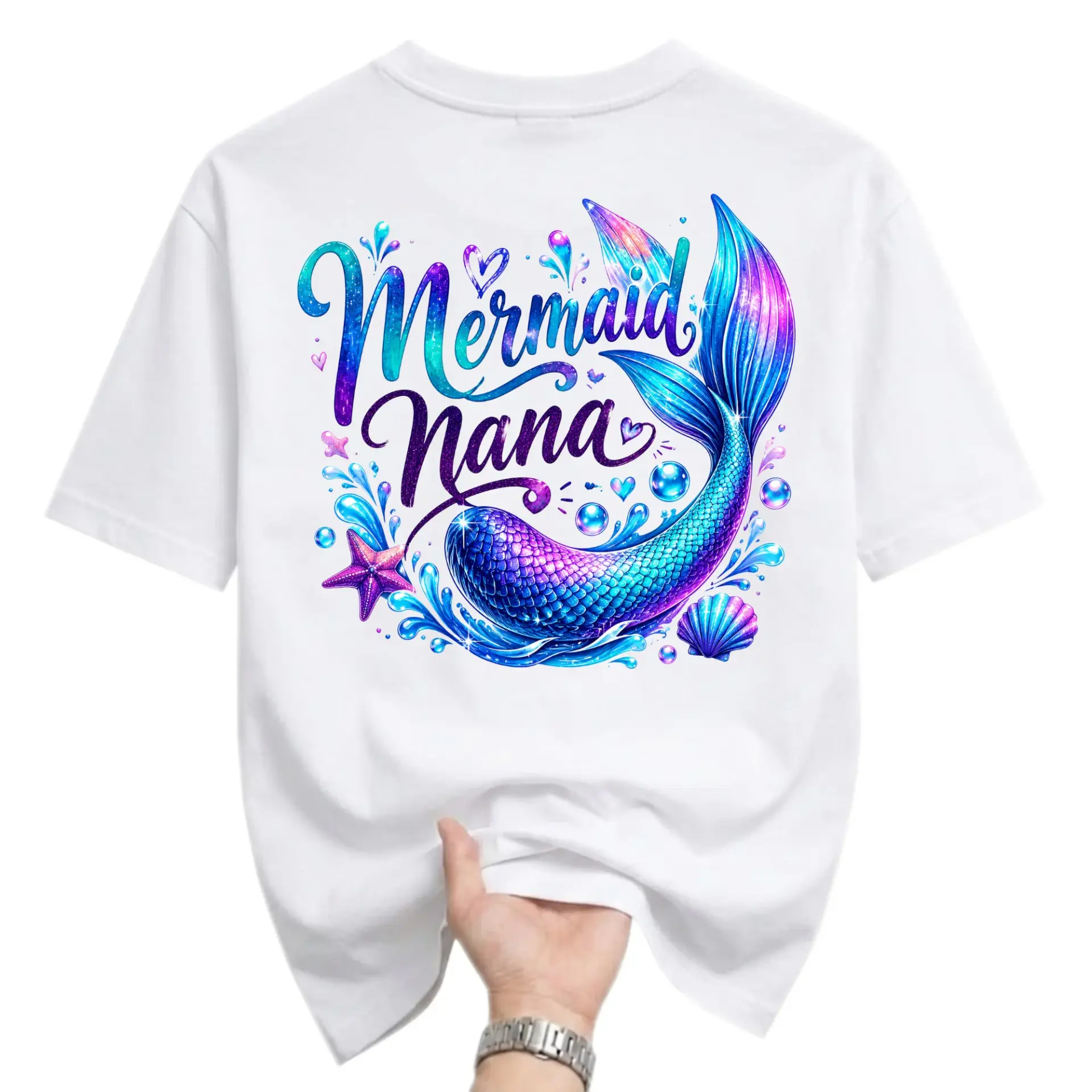 Graphic Tee Mermaid Nana Unisex Shirt Ocean Themed Apparel Casual Cotton