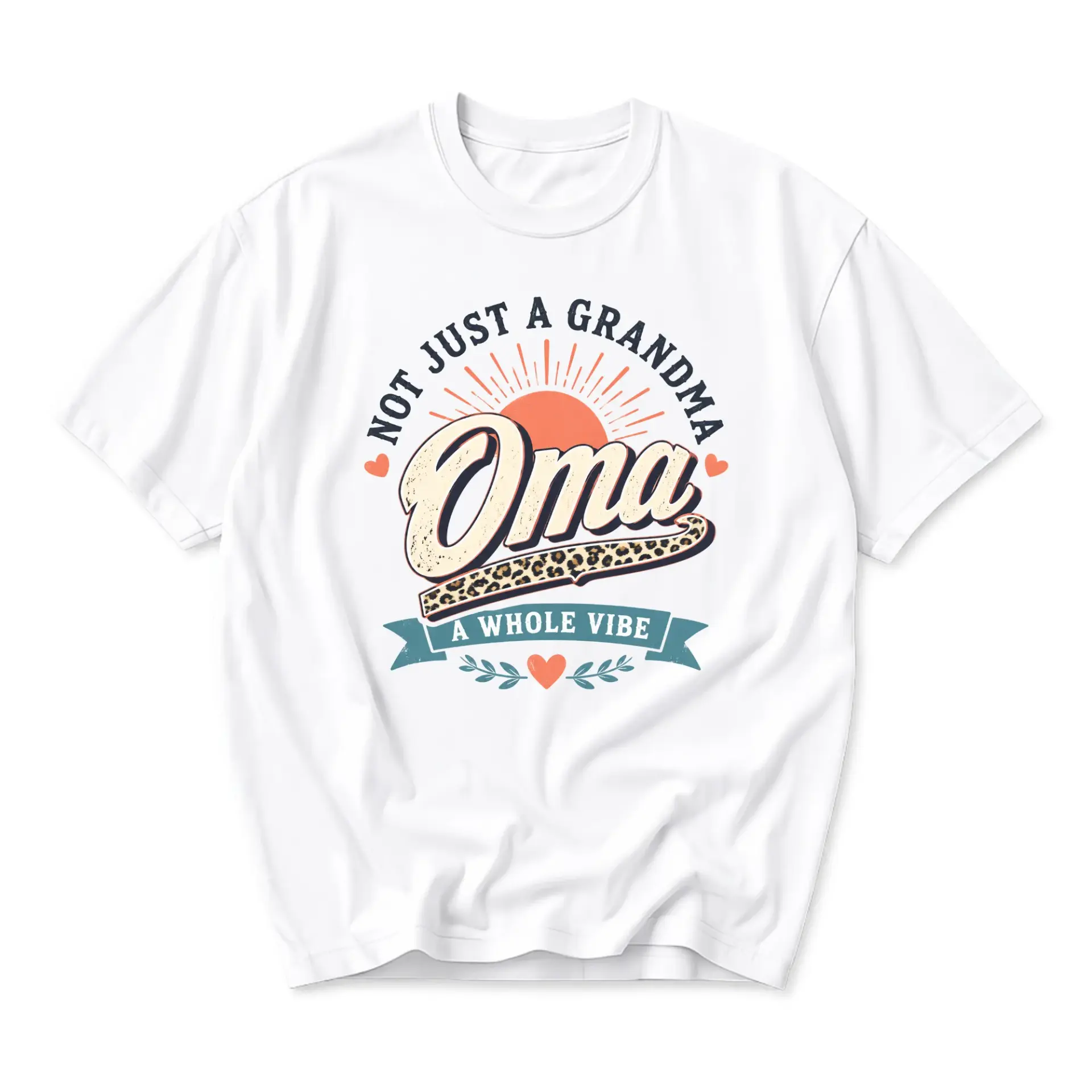 Funny Shirt Not Just a Grandma Oma a Whole Vibe Graphic Tee Unisex Casual