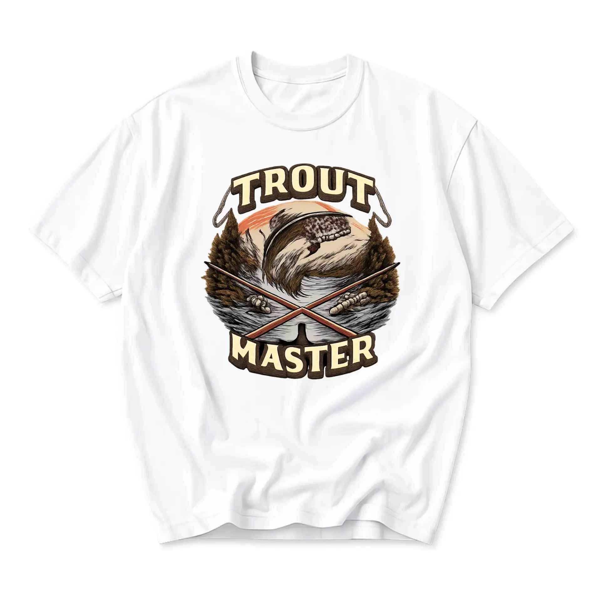 Graphic Tee Trout Master Fishing Unisex T-Shirt Outdoorsy Casual Crew Neck