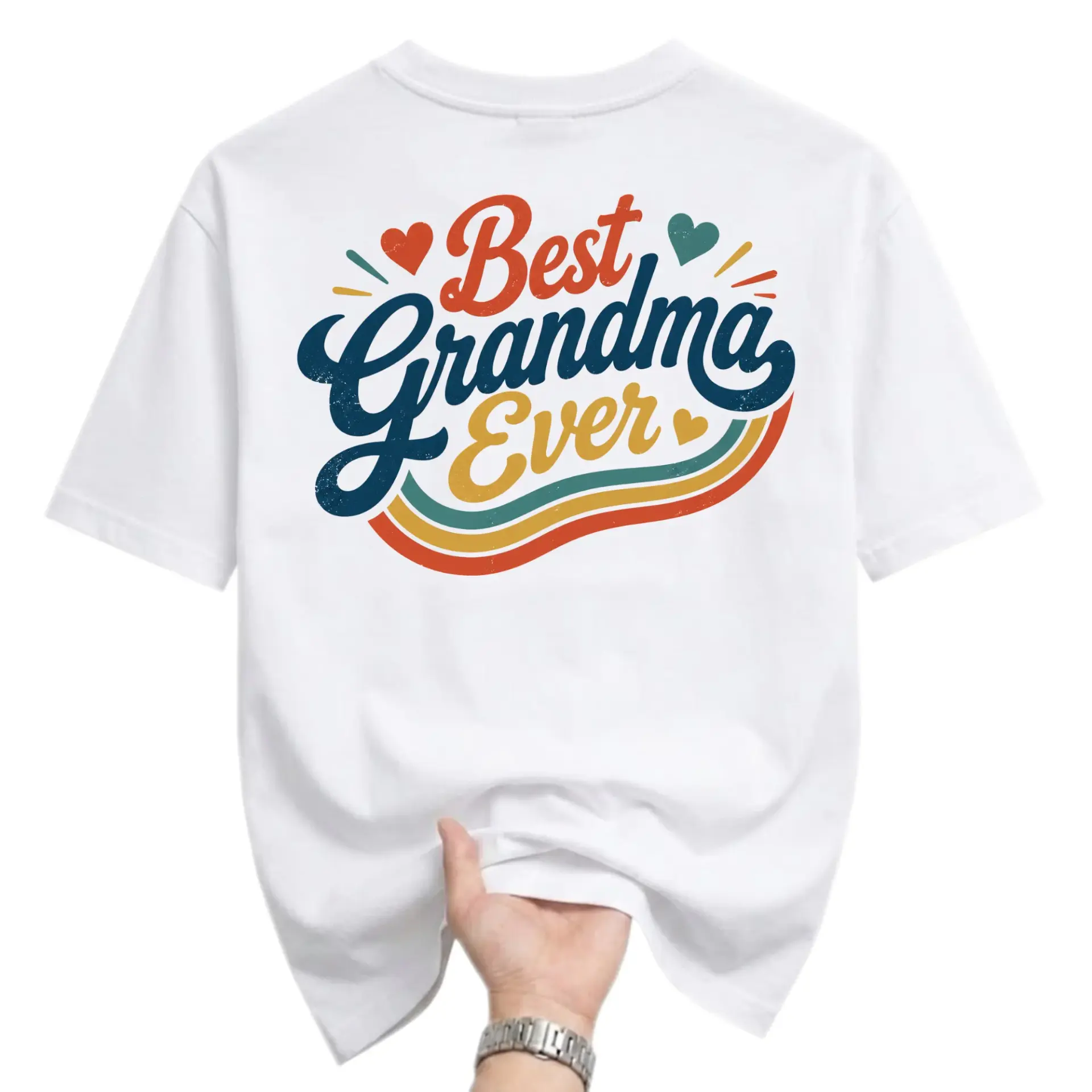 Graphic Tee Best Grandma Ever Retro Style Unisex Casual Short Sleeve Shirt for Everyday Comfort and Family Appreciation