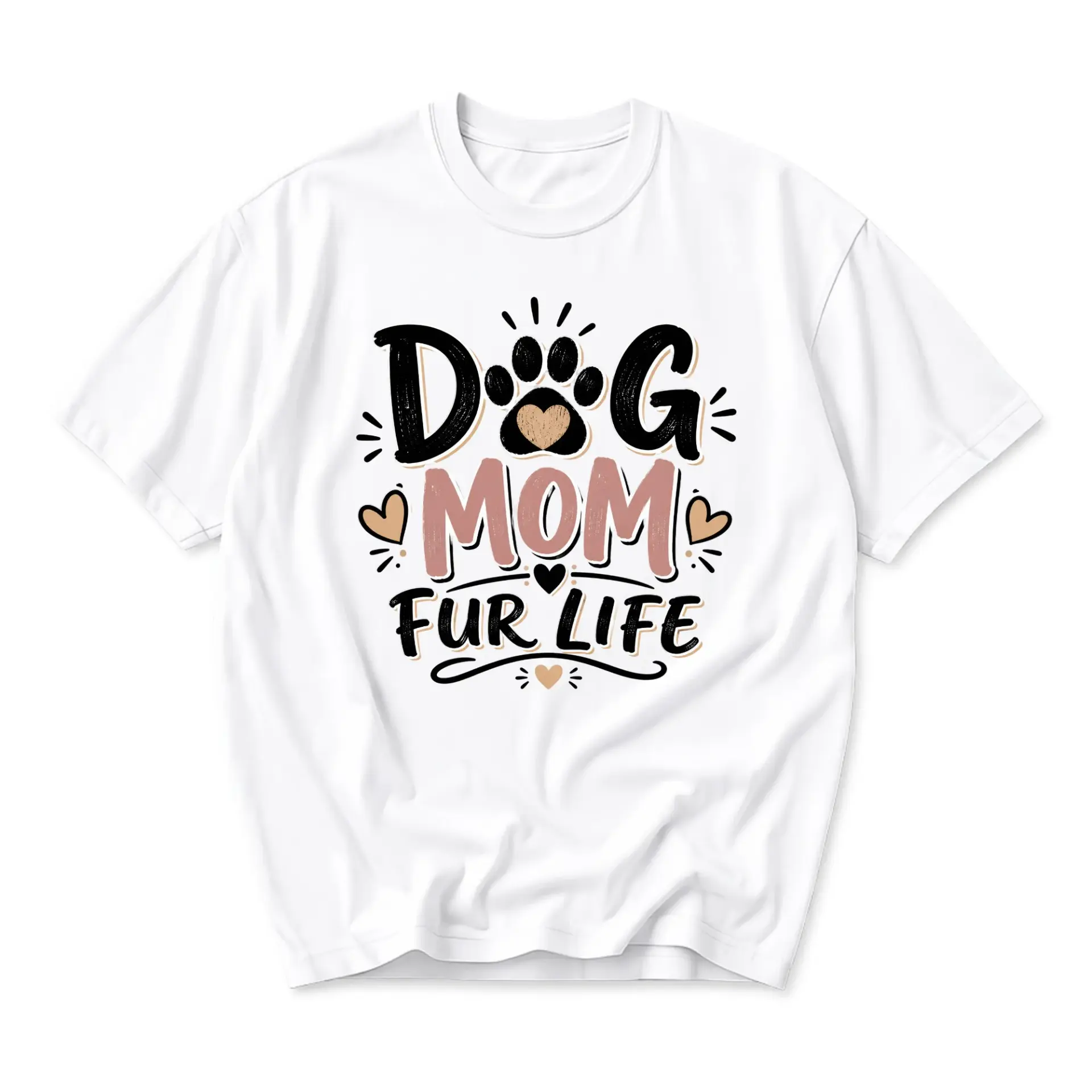Graphic Tee Dog Mom Casual Unisex Shirt Short Sleeve Crew Neck Pet Lover