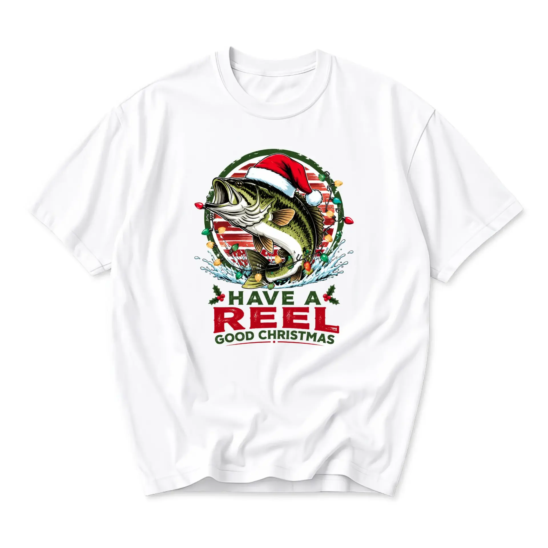 Funny Shirt Have a Reel Good Christmas Fishing Holiday Unisex Graphic