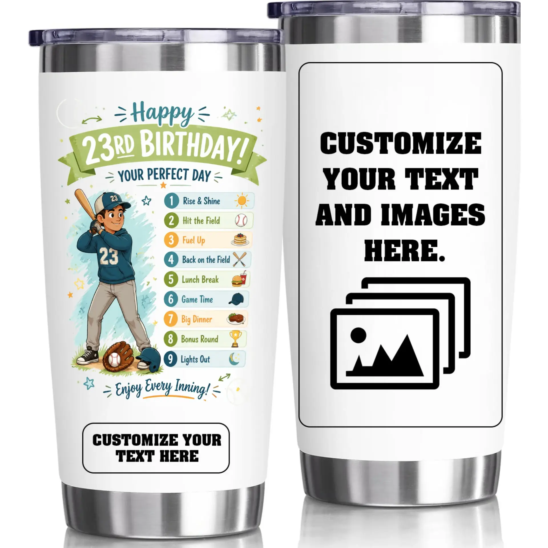 Risk: Image Contains Instructional Placeholder Text for Custom Personalization Services, Which Is Non-Compliant with Standard Product Listing Requirements.