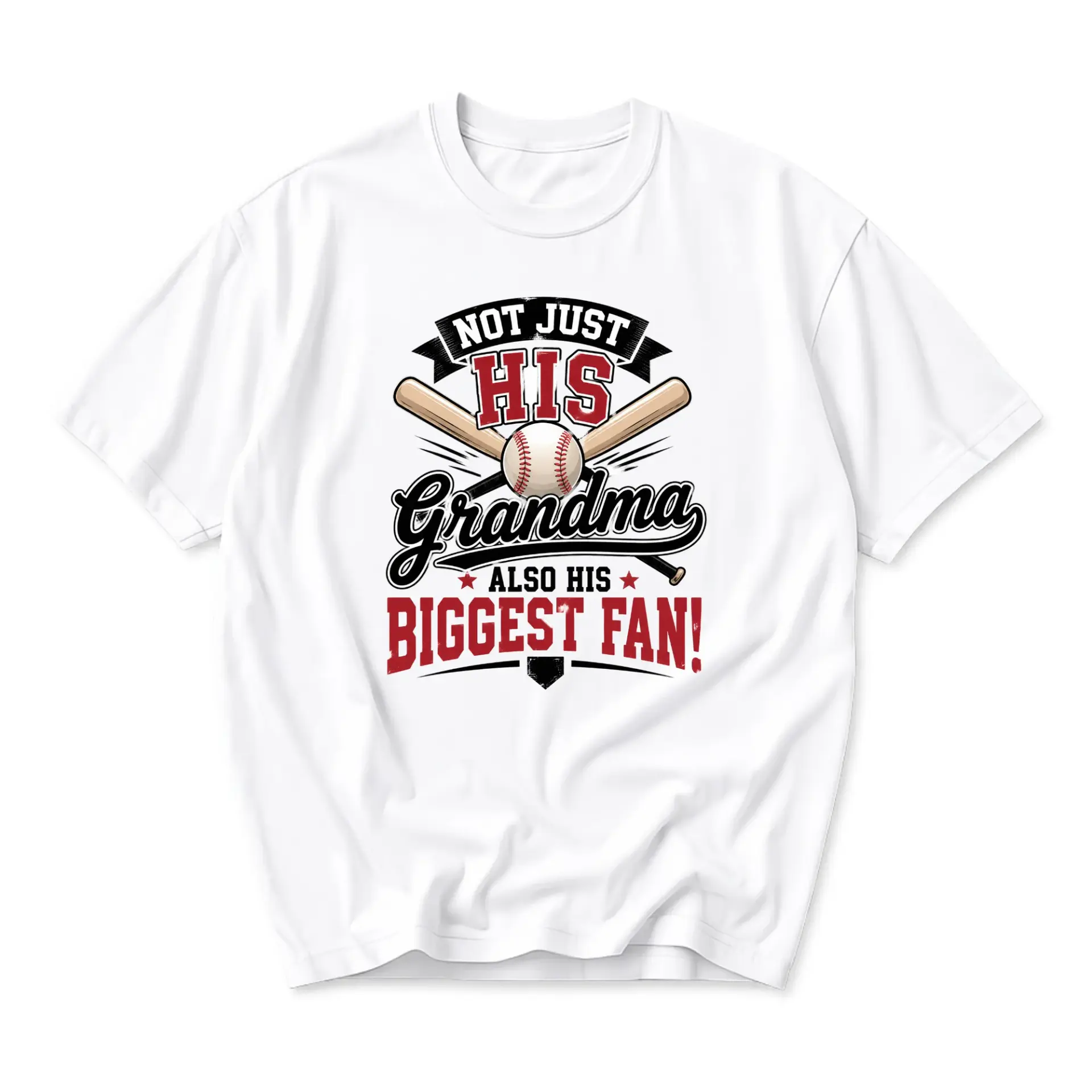 Funny Shirt for Baseball Grandma Graphic Tee Unisex Crew Neck Casual
