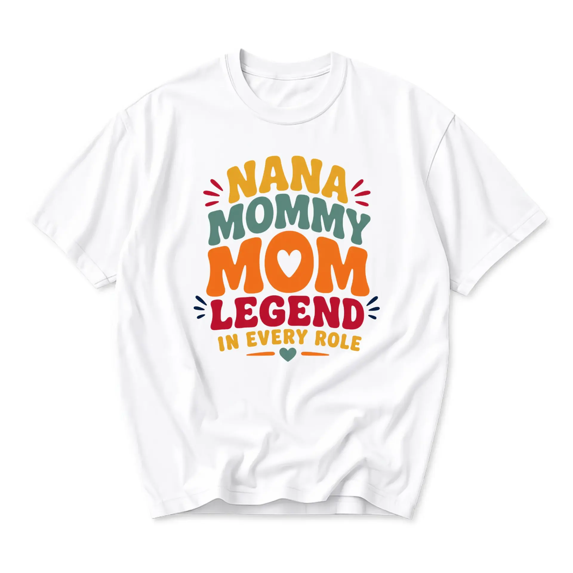 Graphic Tee Nana Mommy Mom Legend in Every Role Retro Style Unisex Cotton Blend Casual Crew Neck Short Sleeve Shirt