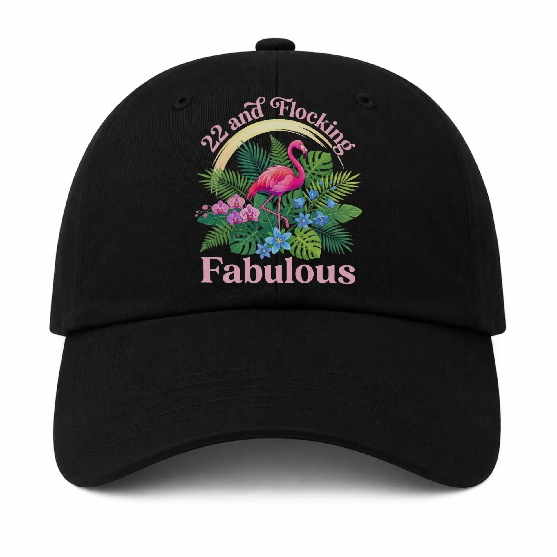 Baseball Cap Flocking Fabulous Tropical Flamingo Graphic Hat Summer