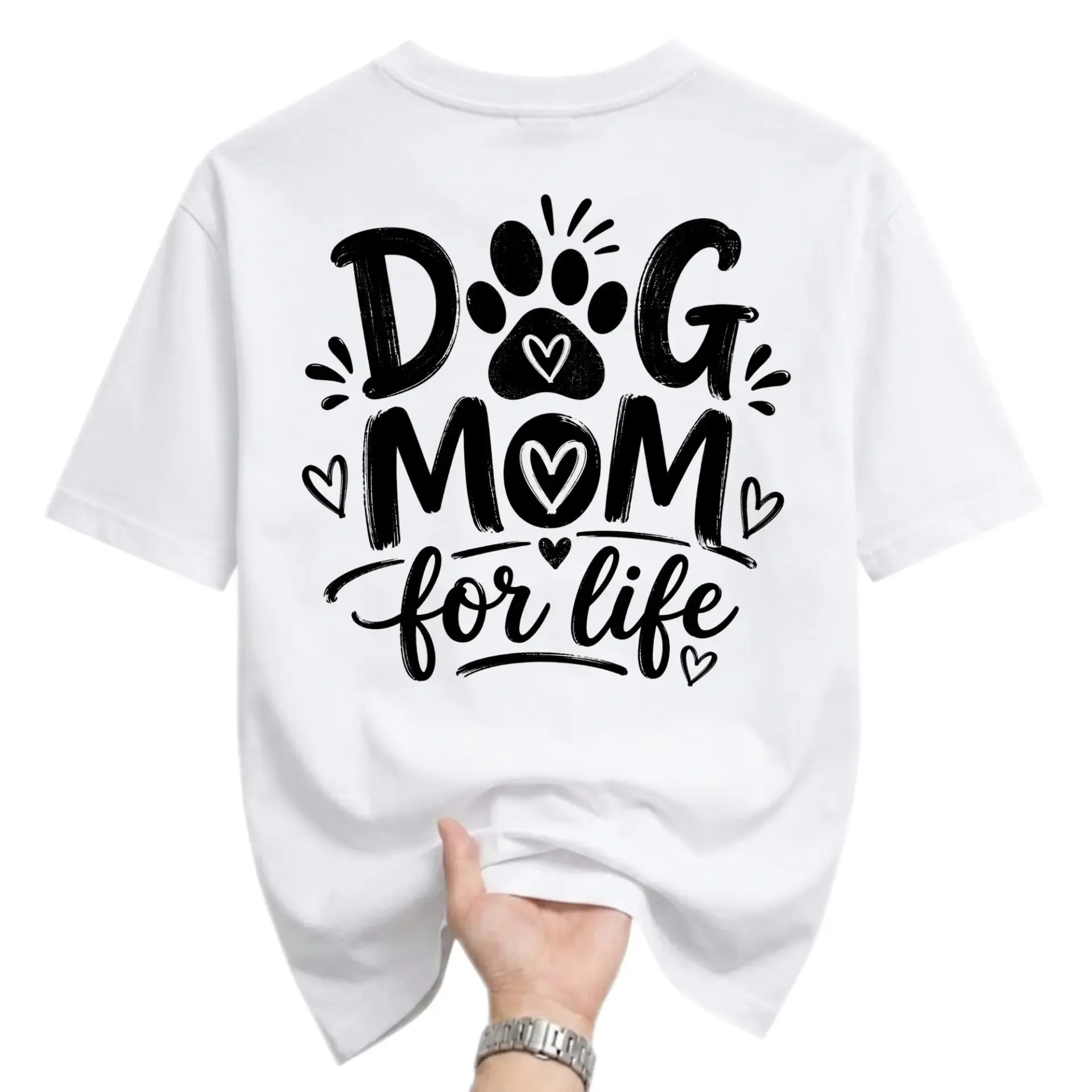 Dog Mom Unisex Graphic Printed T-Shirt Casual Everyday Short Sleeve Crew