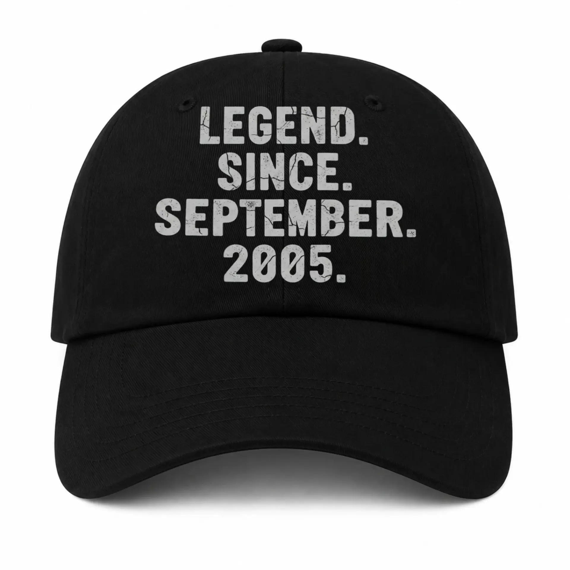 Baseball Cap Legend Since September 2005 Embroidered Cotton Dad Hat