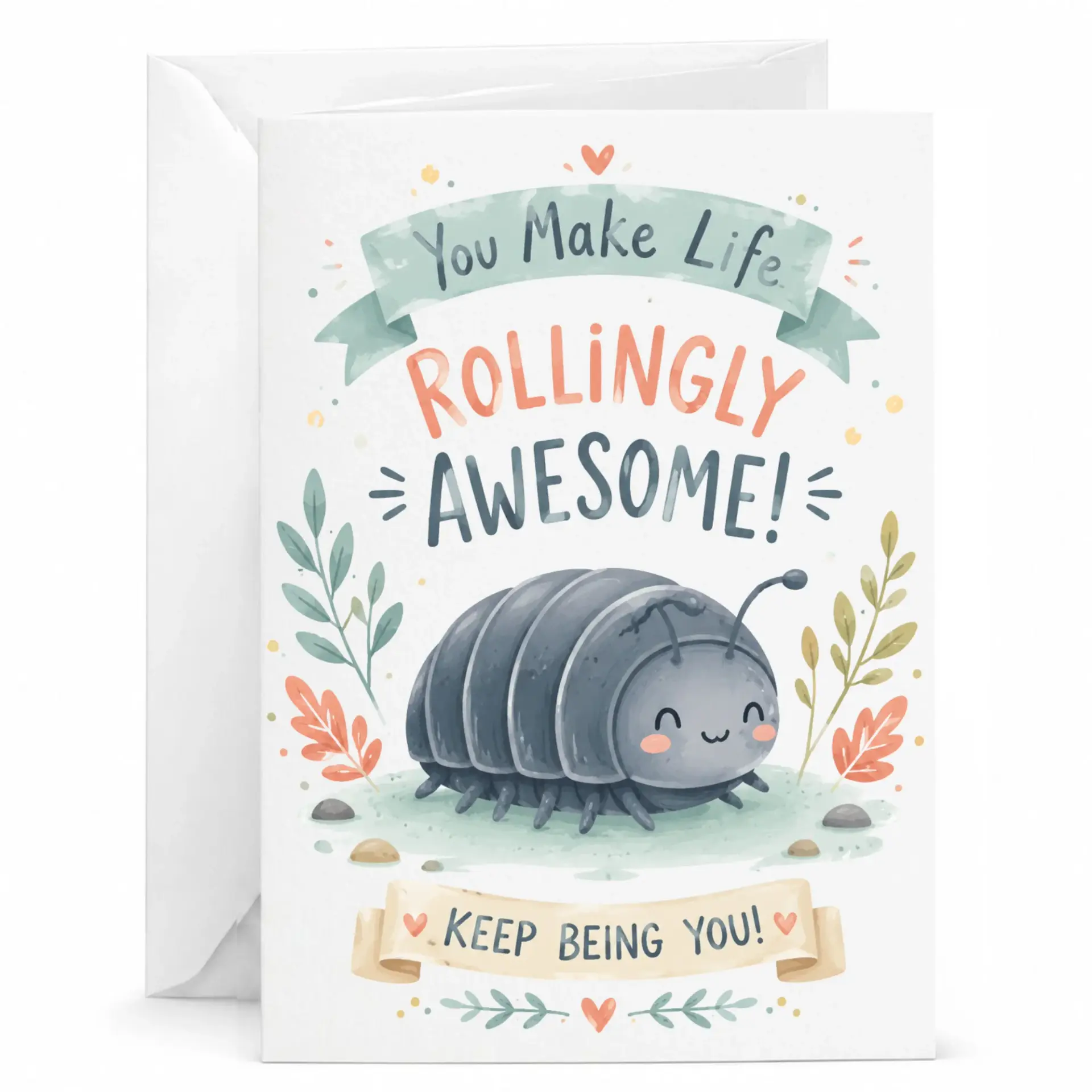 Funny Greeting Card You Make Life Rollingly Awesome Pun Card for Birthday Anniversary Encouragement and Thank You