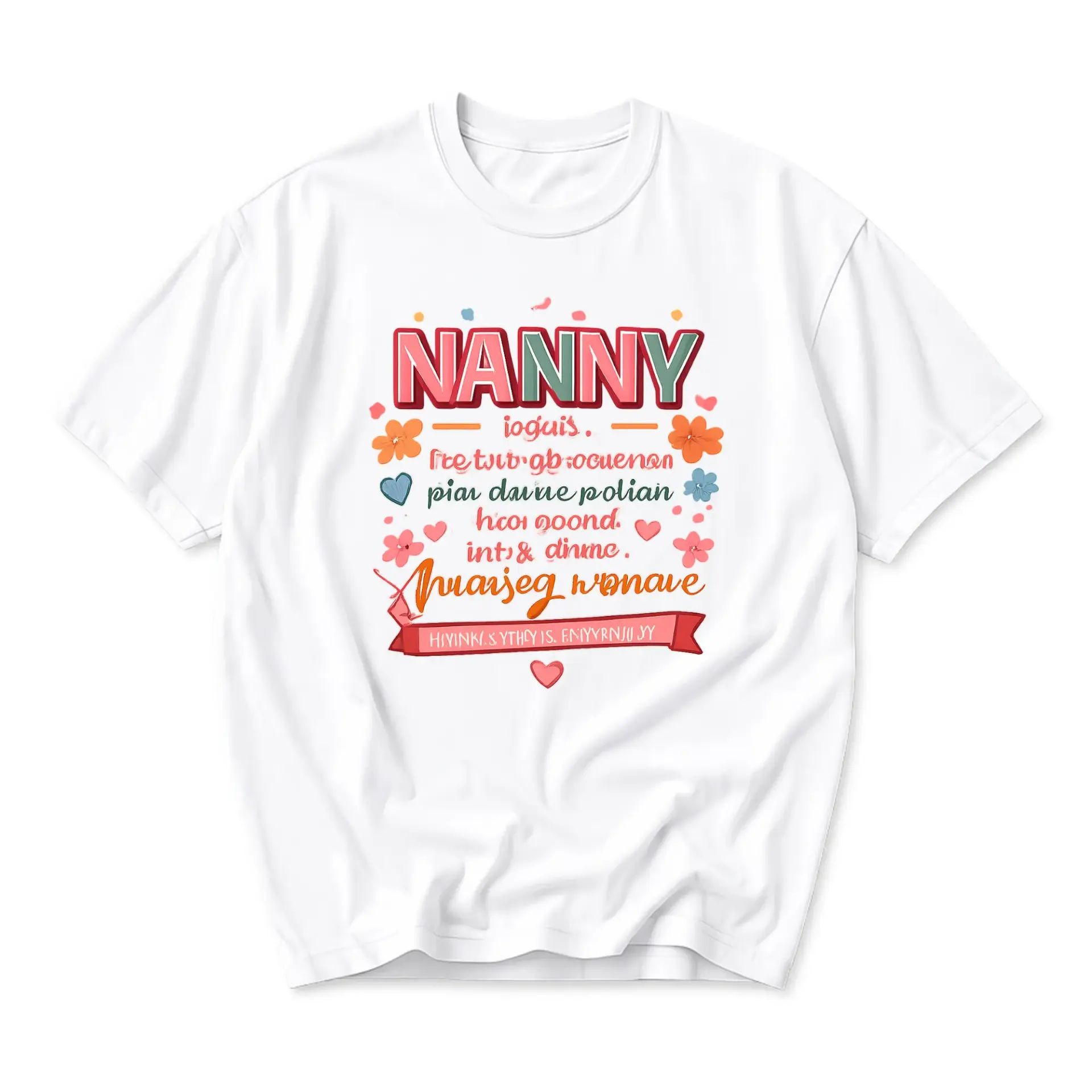 T-shirt Nanny Graphic Tee Unisex Casual Crew Neck Comfortable Everyday Wear Cotton Blend Short Sleeve Top