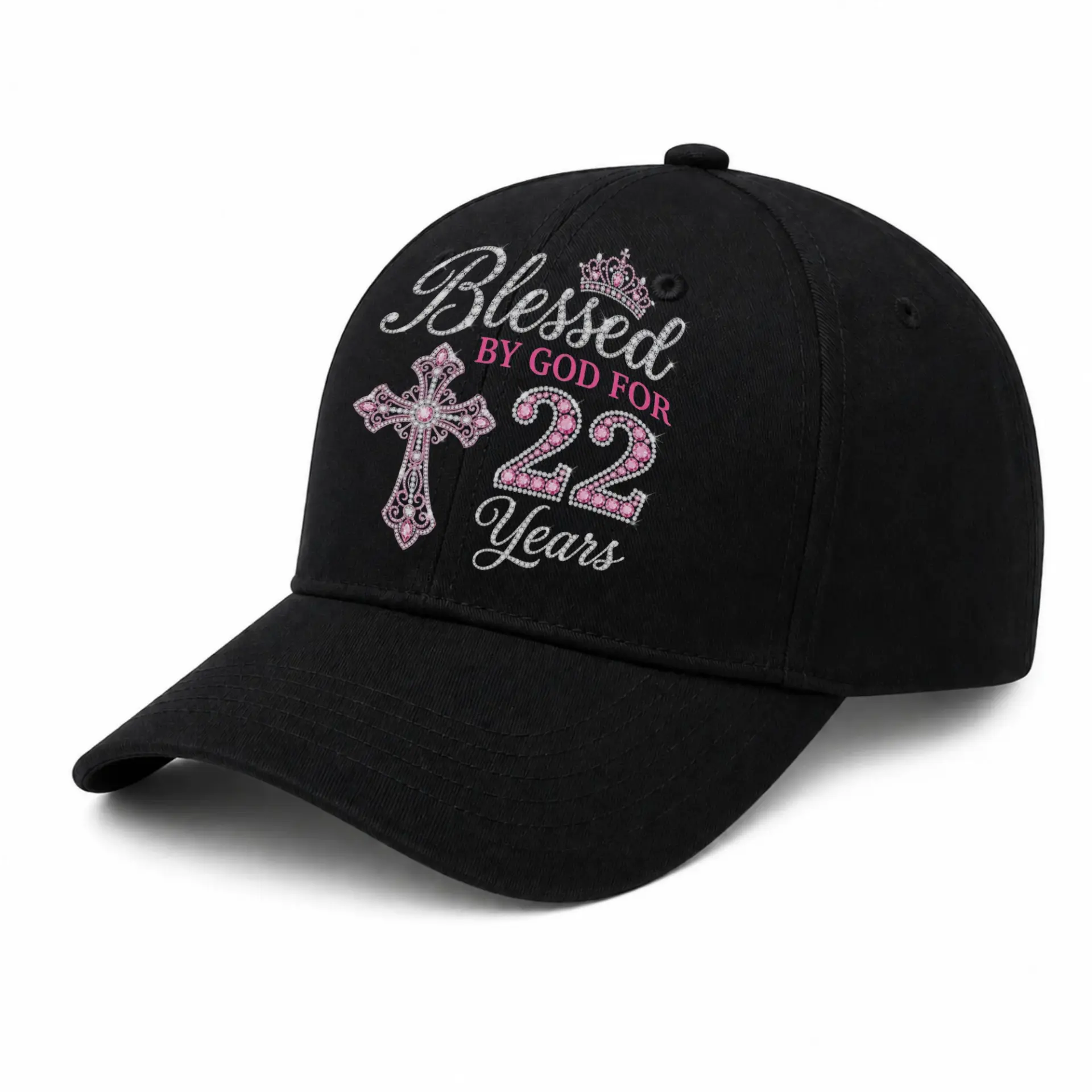Vinyl Sticker Pack Blessed by God for 22 Years Design Religious Themed Waterproof Decals for Personalizing Belongings