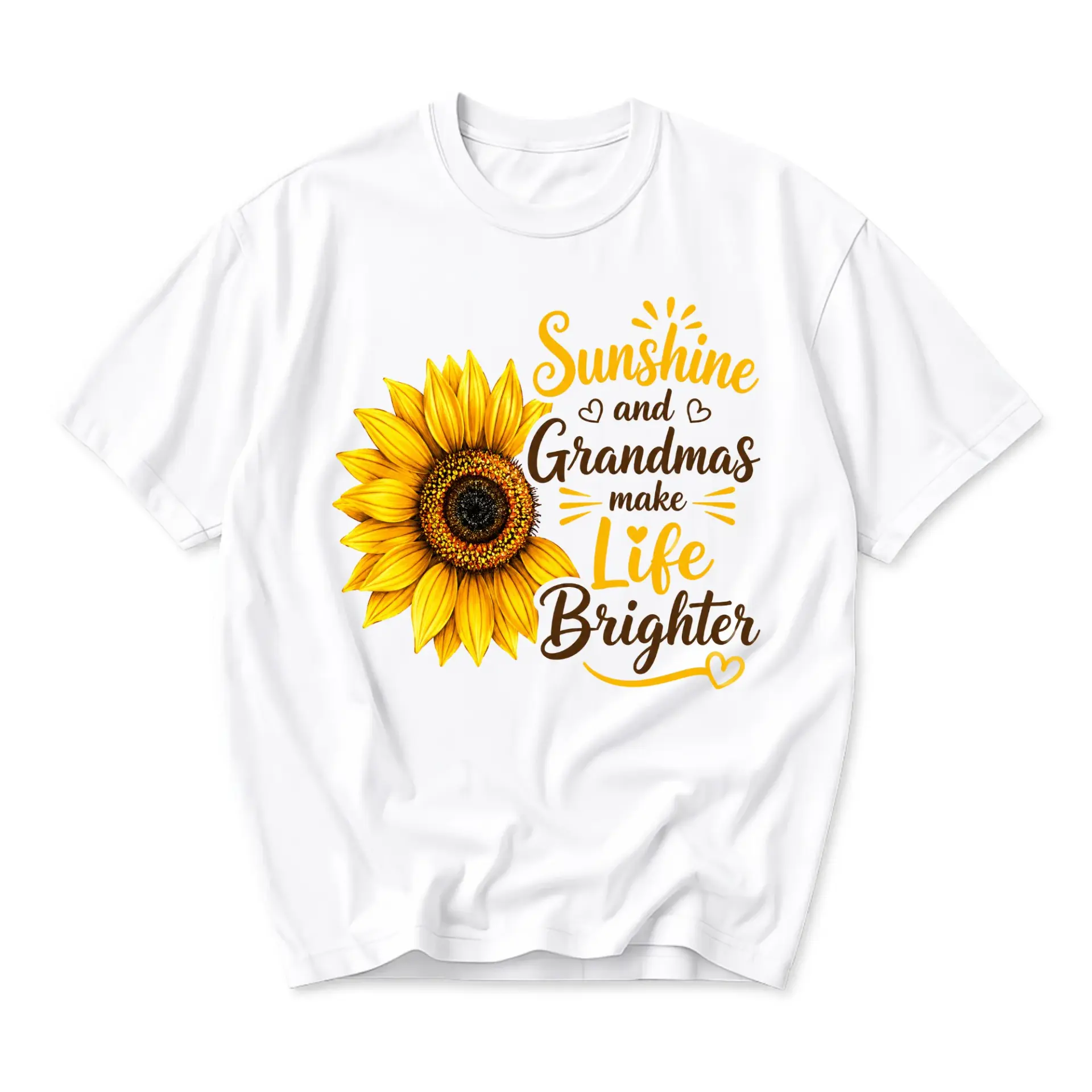 T-shirt Sunshine and Grandmas Make Life Brighter Graphic Tee Floral