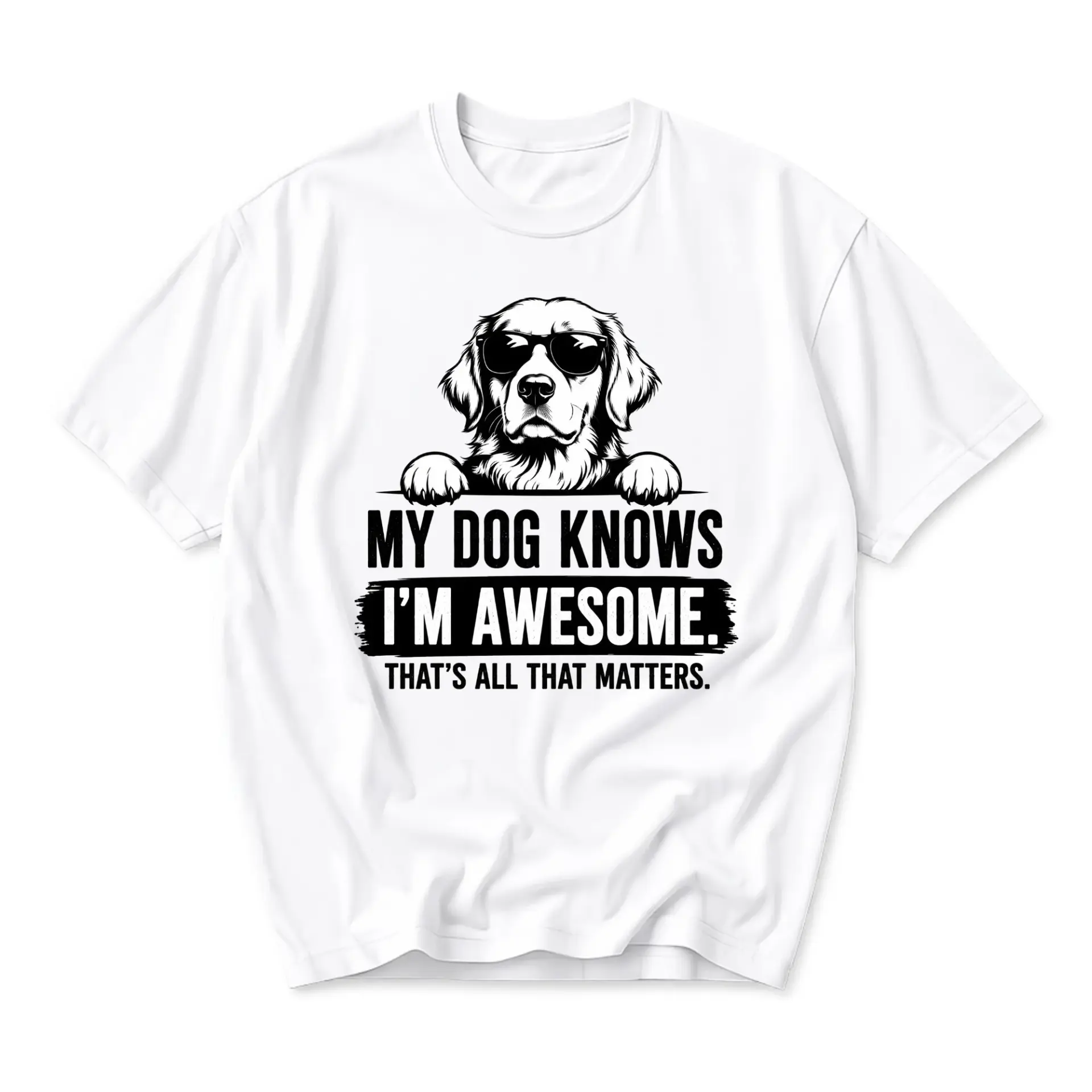 Funny Shirt Unisex Graphic Printed T-Shirt Knows I Am Awesome Casual