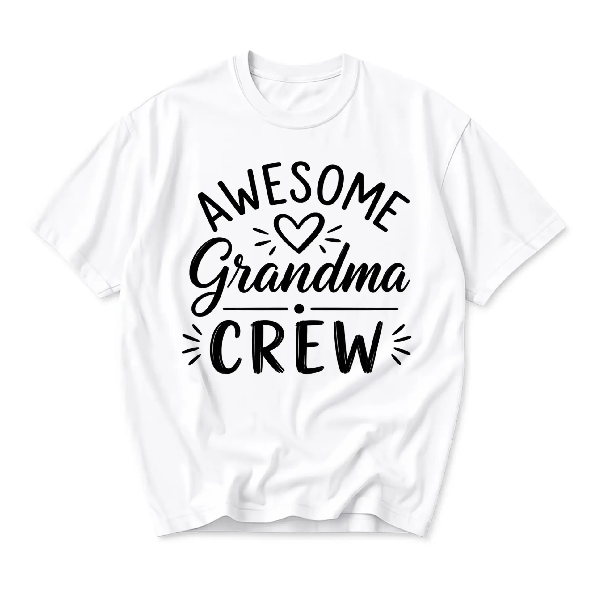 Graphic Tee Awesome Grandma Crew White Unisex T-Shirt Comfortable Everyday