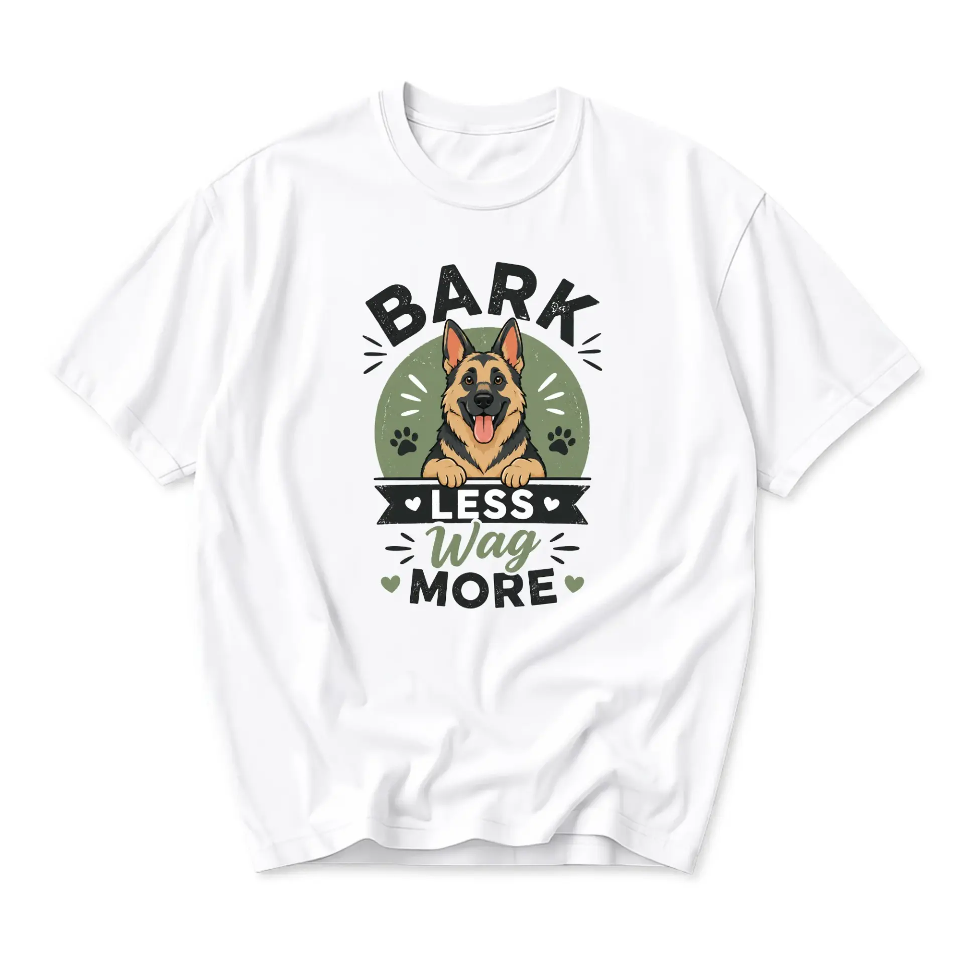 Graphic Tee German Dog Lover Shirt Less Wag More Casual Unisex Crew Neck