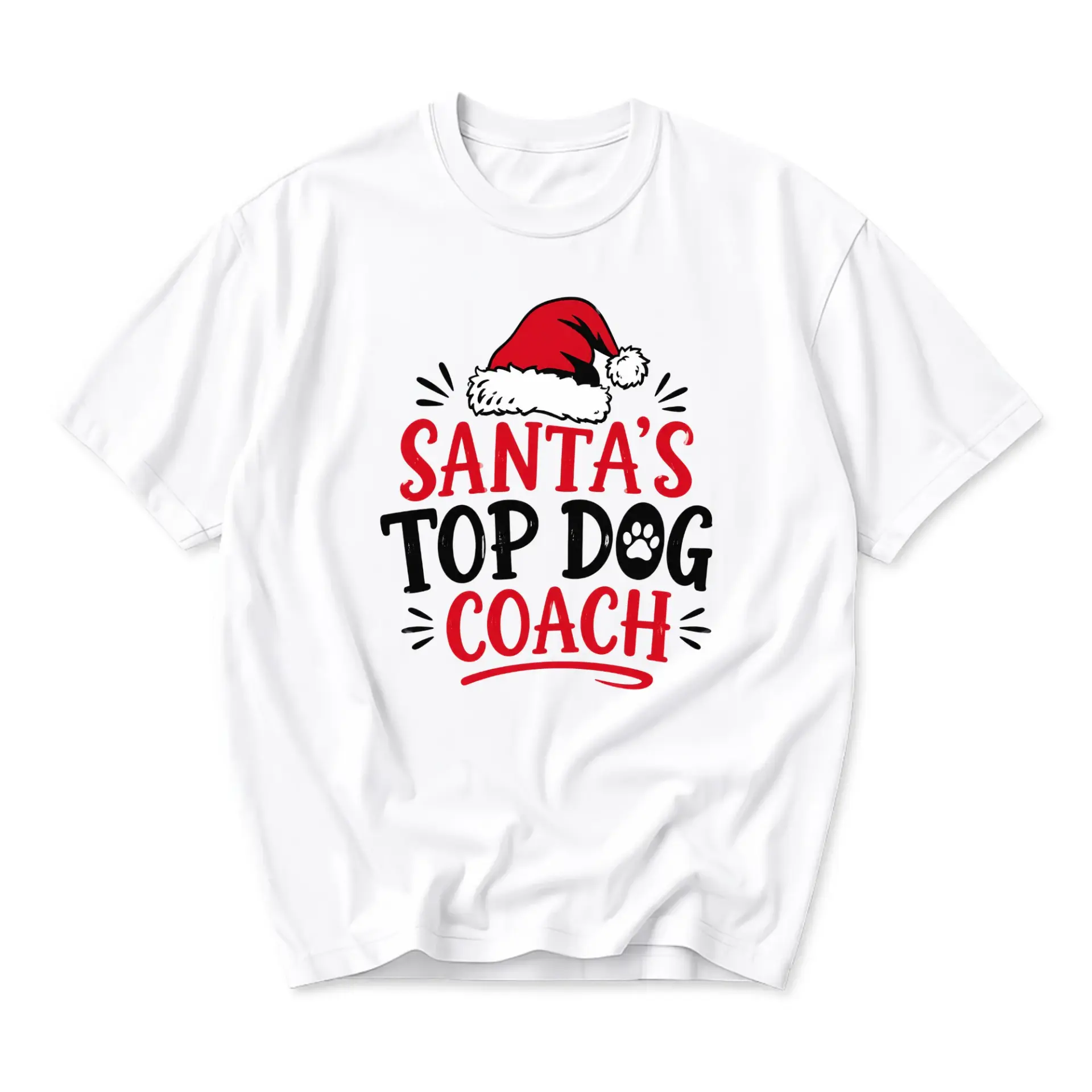 Funny Shirt Santa' Dog Graphic Tee Holiday Seasonal Casual Apparel for Pet