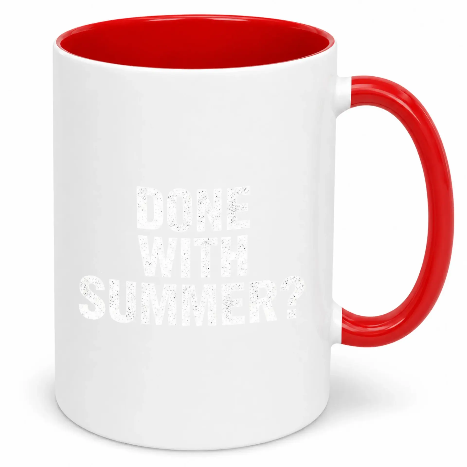 Funny Seasonal Coffee Mug White and Red Ceramic Beverage Cup 11oz or 15oz Question About Design Drinkware for Home Office Gift
